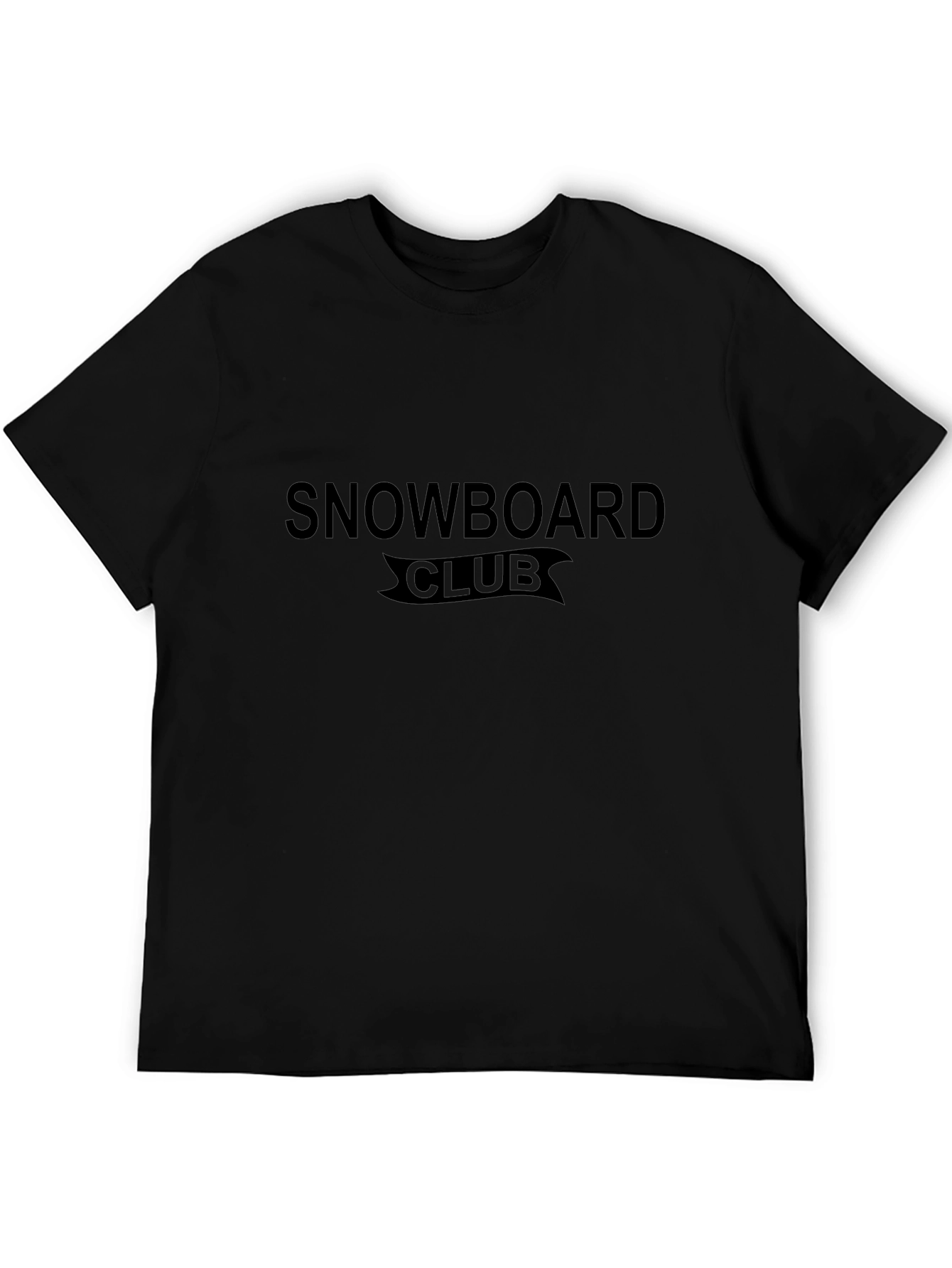 Snowboard Club Black Graphic T-Shirt