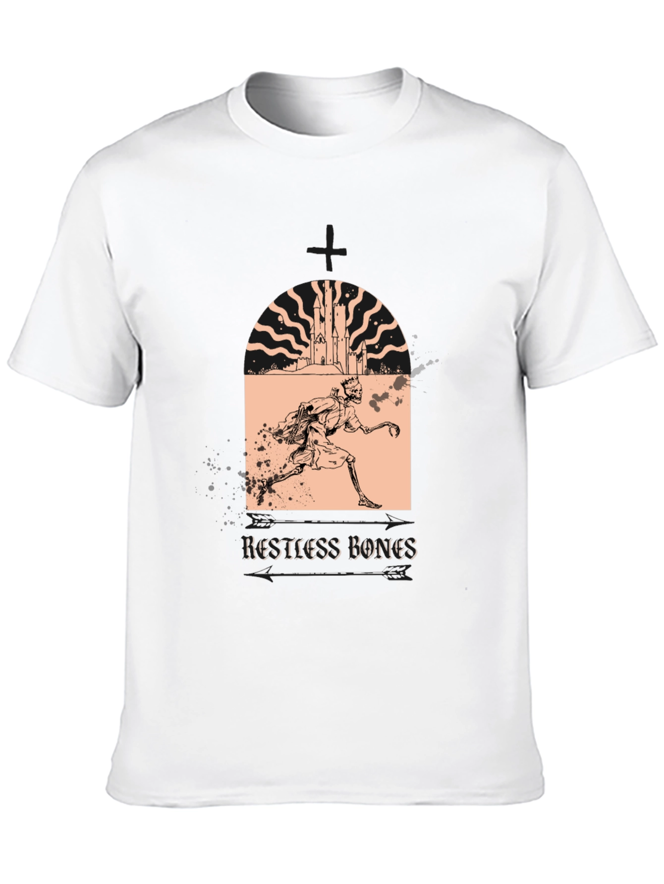 Restless Bones Graphic T-Shirt - Black