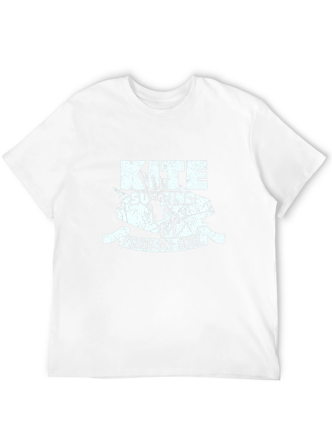Kite Surfing Feeds My Soul Black T-Shirt