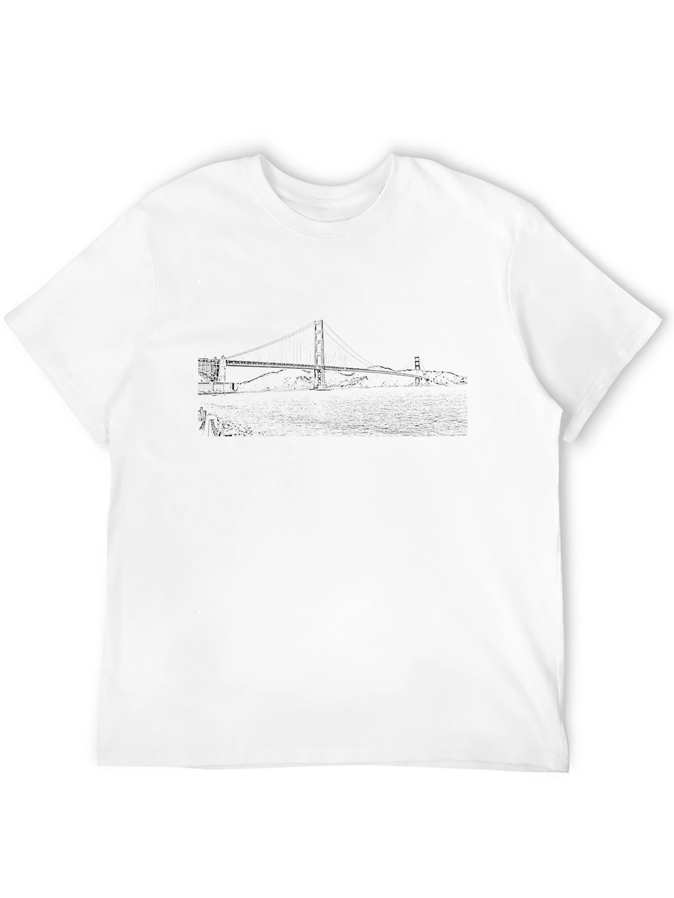 Golden Gate Bridge Graphic Black T-Shirt