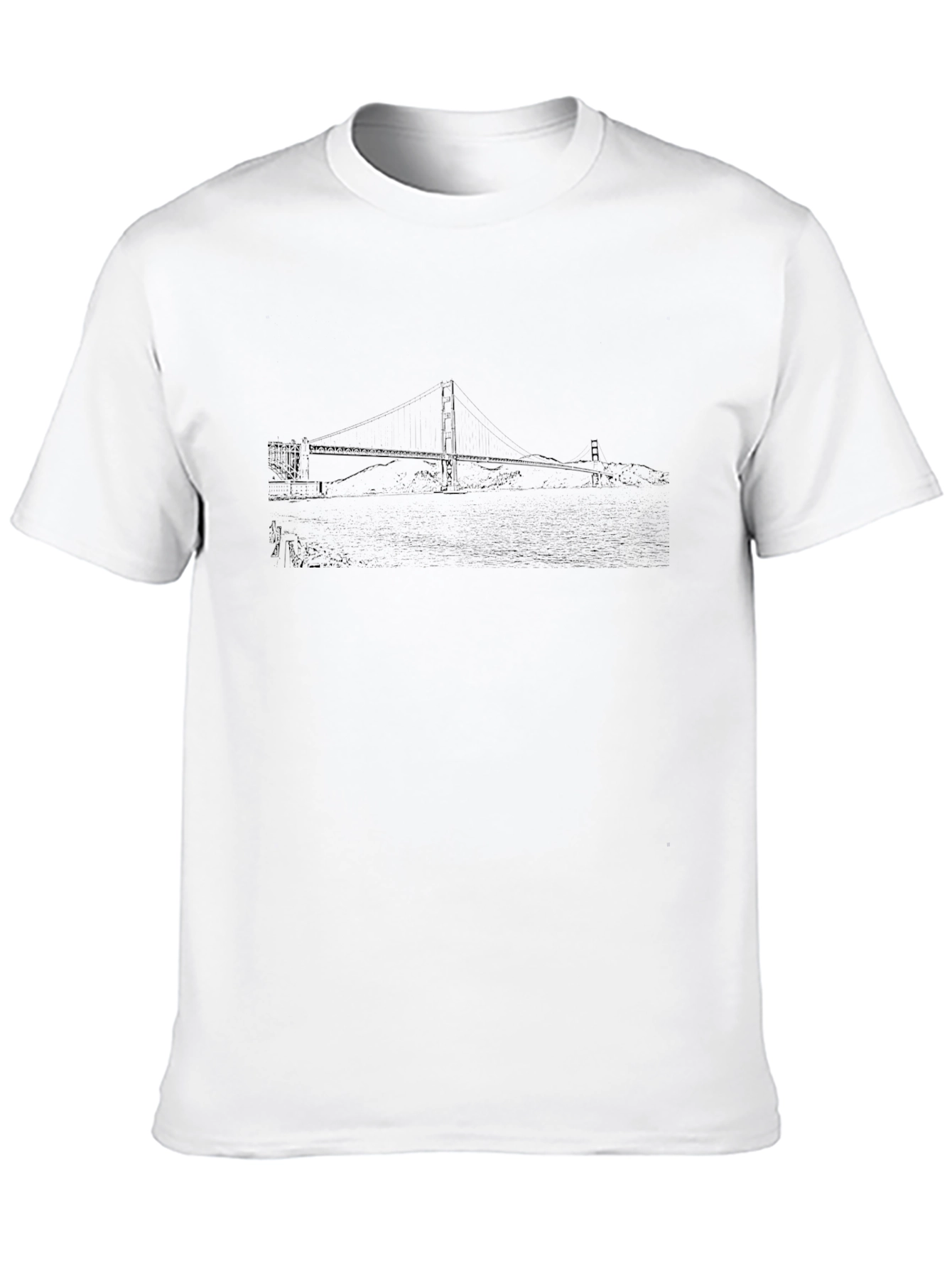 Golden Gate Bridge Graphic Black T-Shirt
