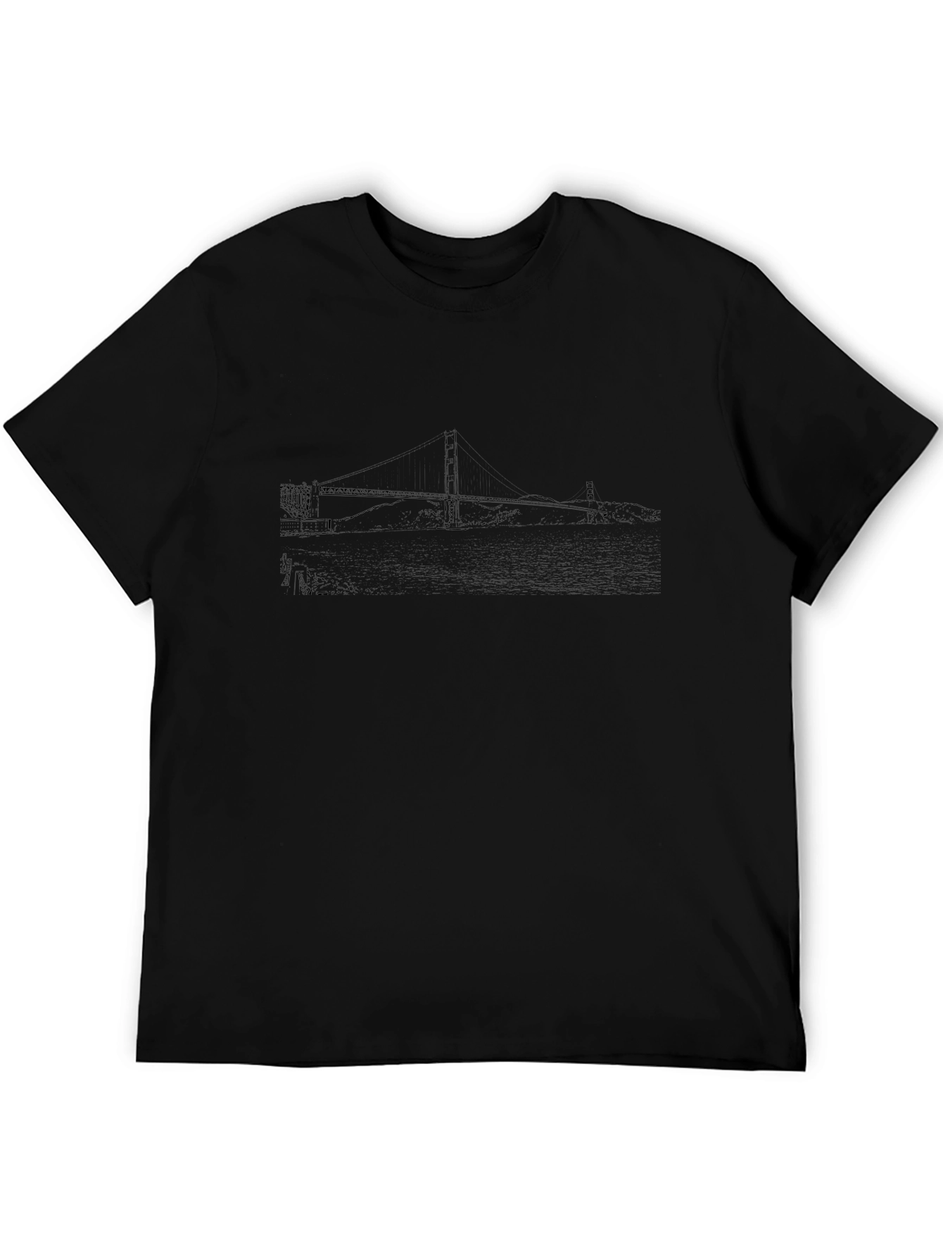 Golden Gate Bridge Graphic Black T-Shirt