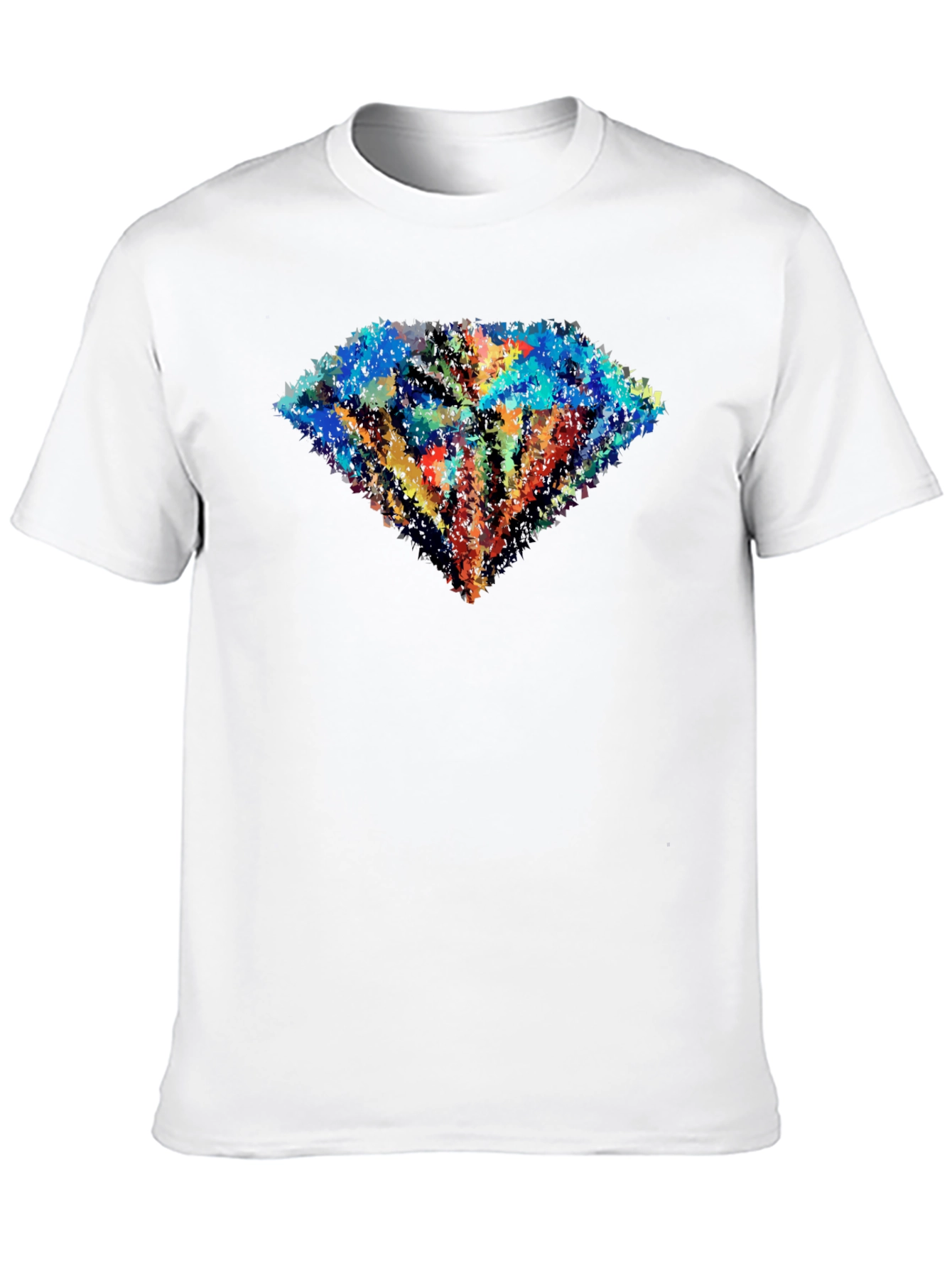 Abstract Diamond Graphic Black Tee