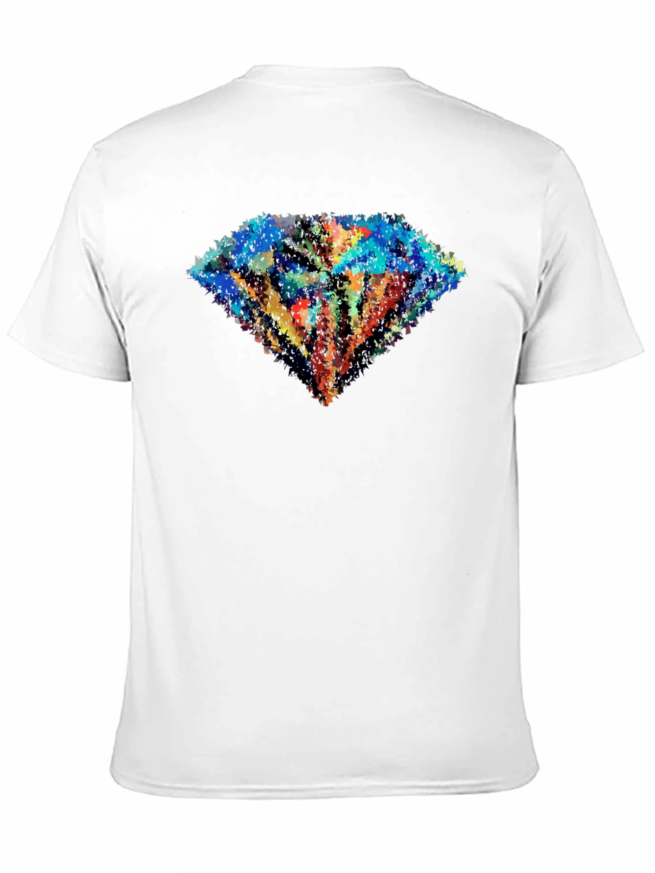 Abstract Diamond Graphic Black Tee