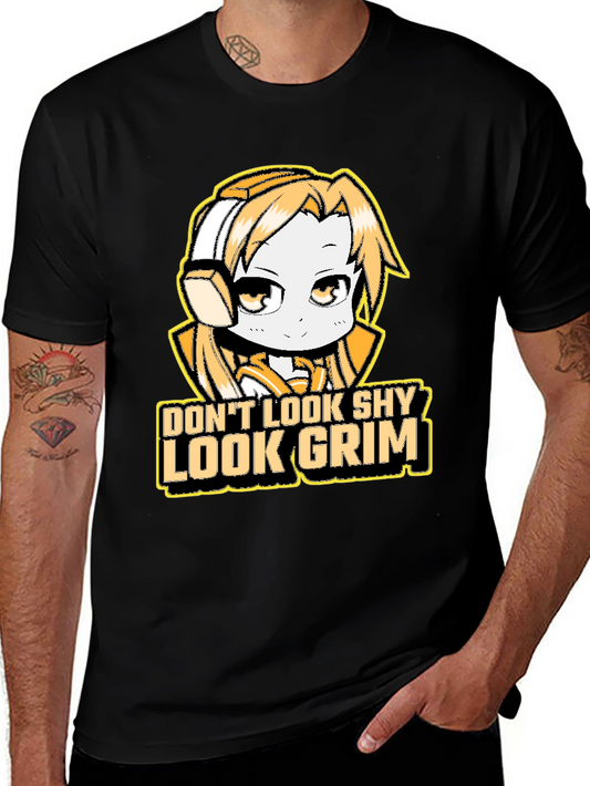 Dont Look Shy Look Grim Graphic T-Shirt