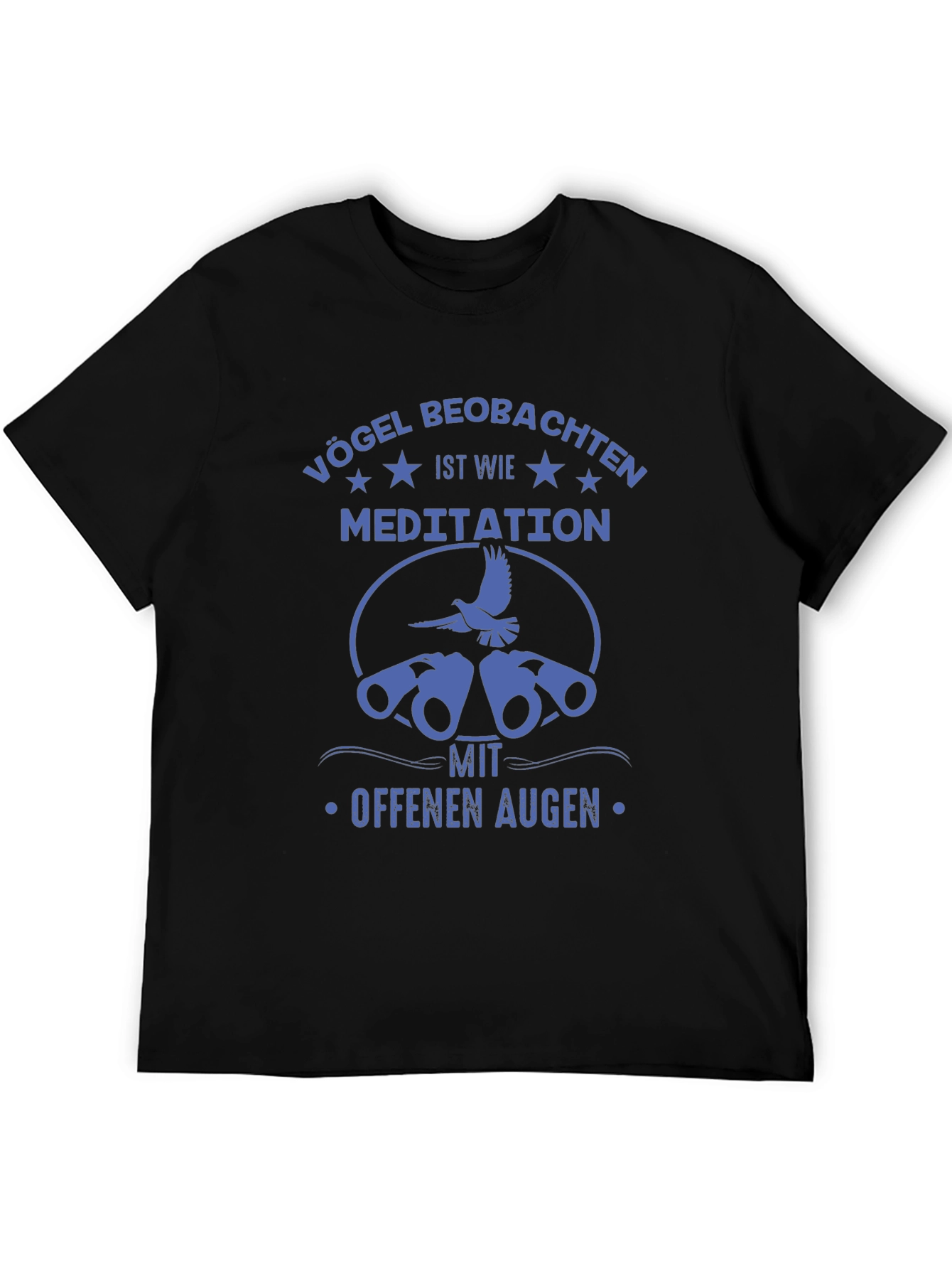 Birdwatching Meditation T-Shirt - Open Eyes Design