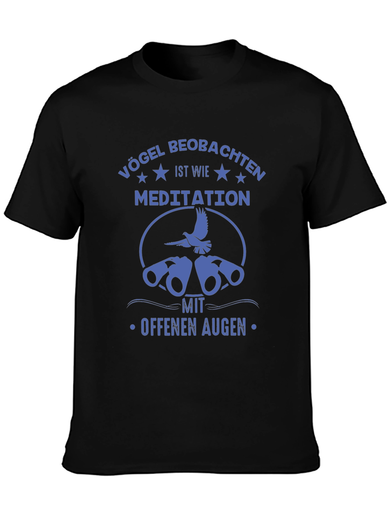 Birdwatching Meditation T-Shirt - Open Eyes Design
