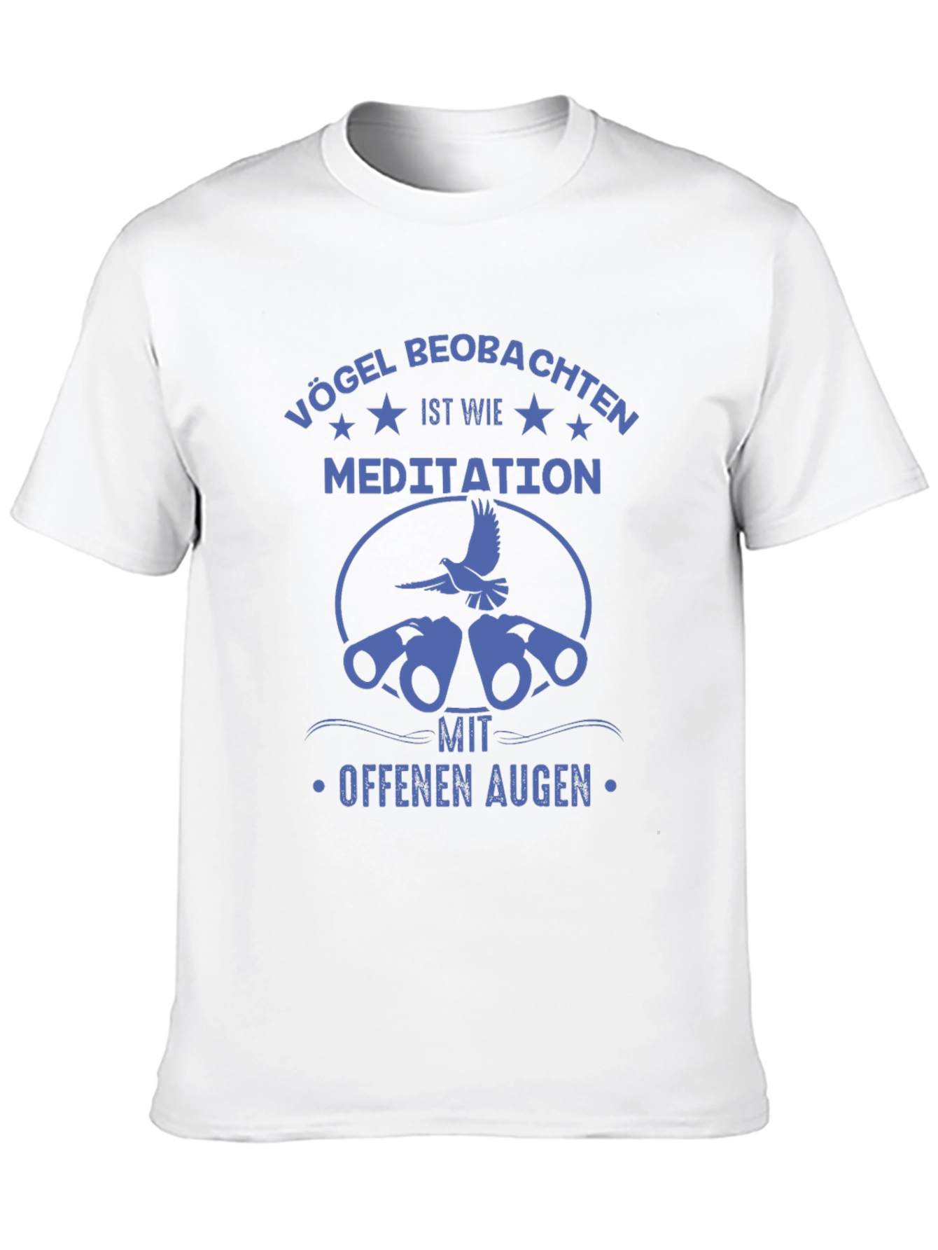 Birdwatching Meditation T-Shirt - Open Eyes Design