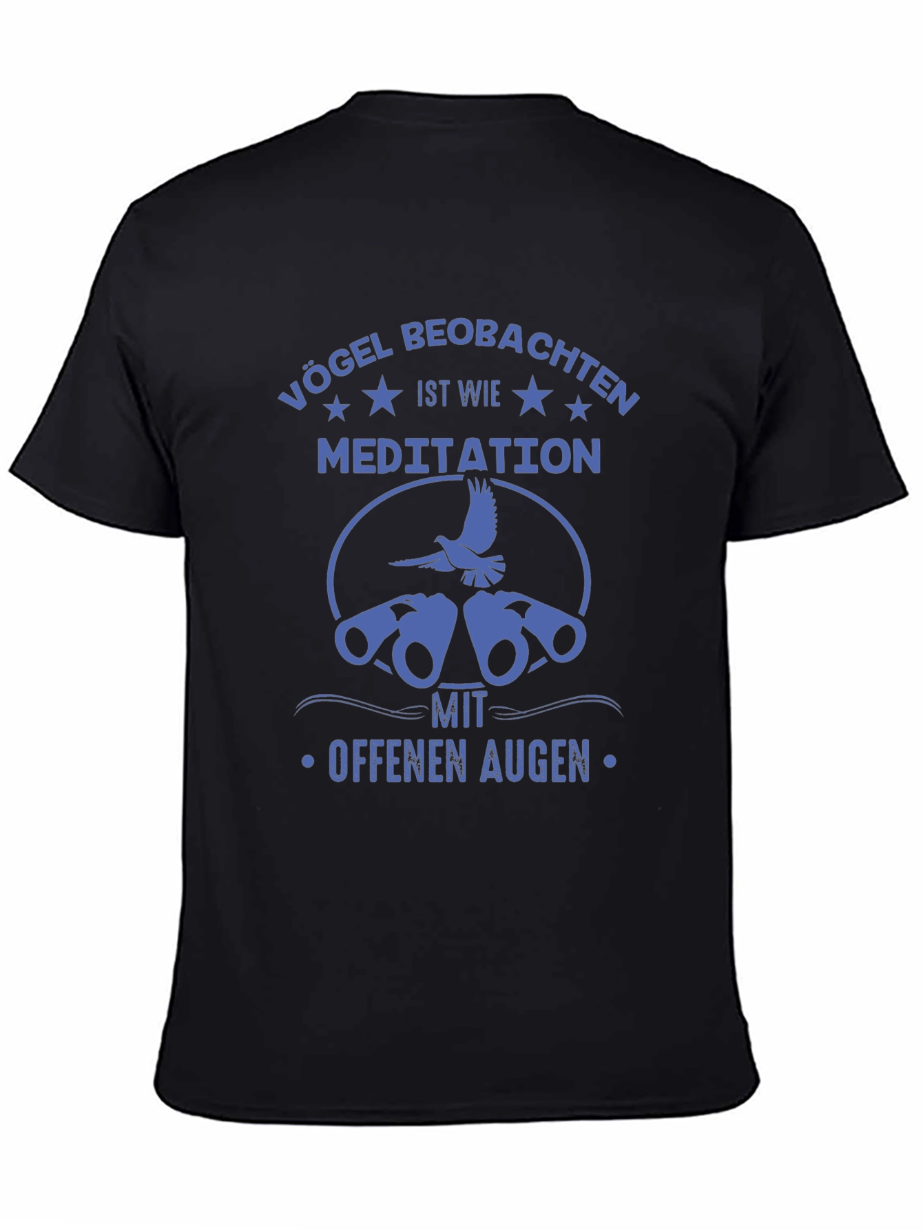 Birdwatching Meditation T-Shirt - Open Eyes Design