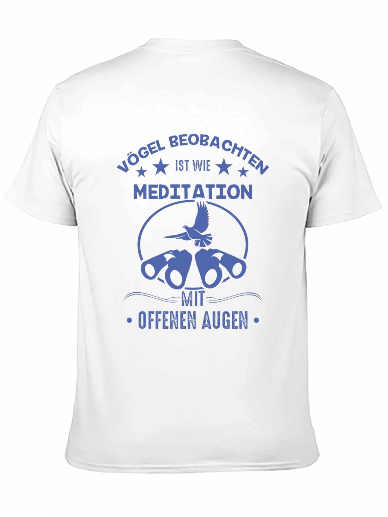 Birdwatching Meditation T-Shirt - Open Eyes Design