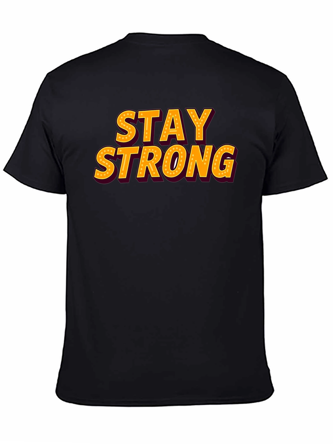 Stay Strong Graphic Tee - Motivational Black T-Shirt