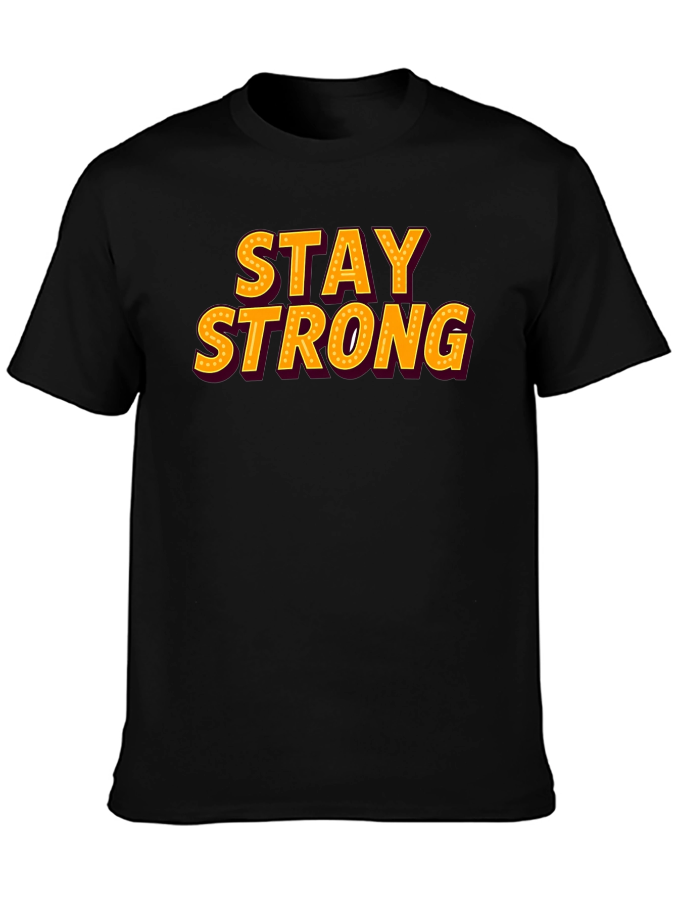 Stay Strong Graphic Tee - Motivational Black T-Shirt