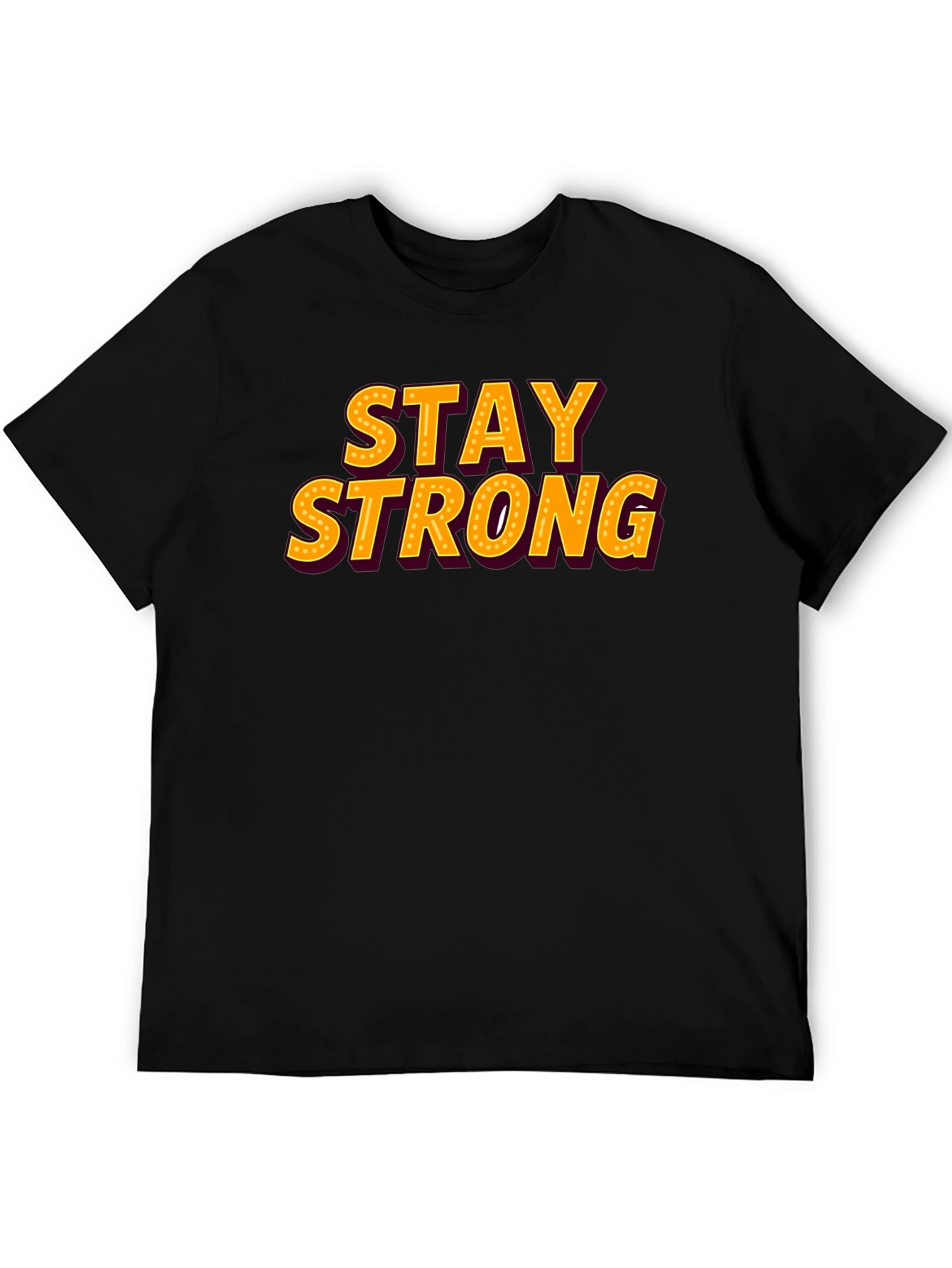 Stay Strong Graphic Tee - Motivational Black T-Shirt