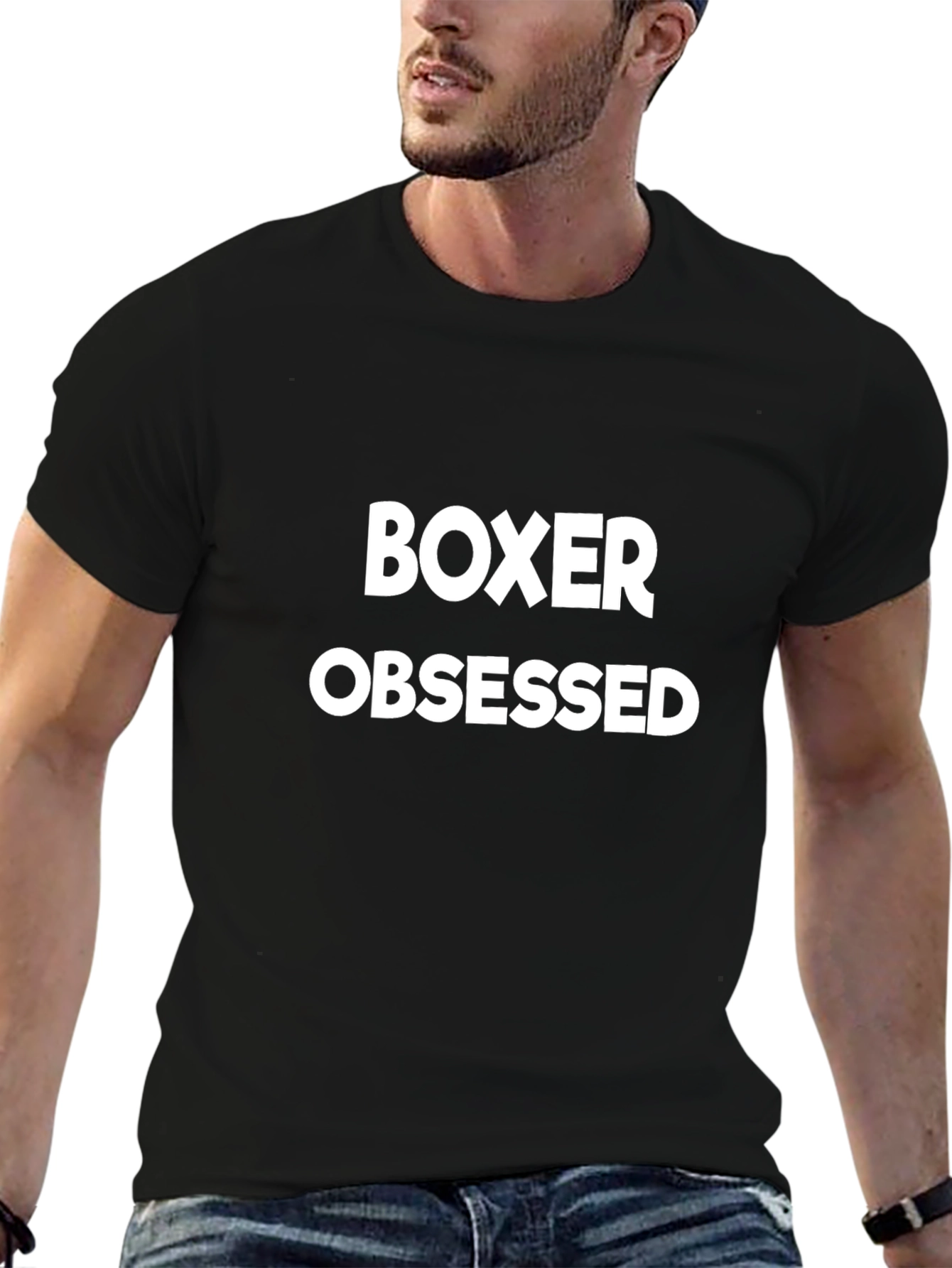 Boxer Obsessed Graphic Tee - Black