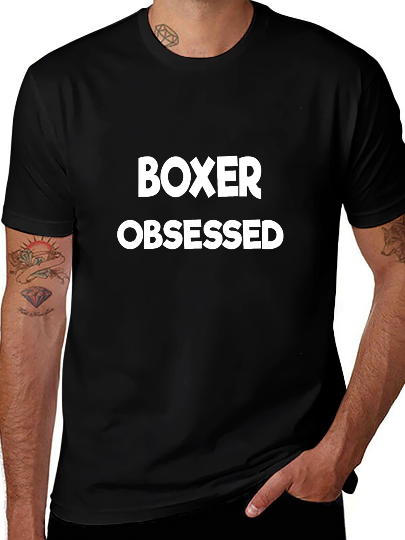 Boxer Obsessed Graphic Tee - Black