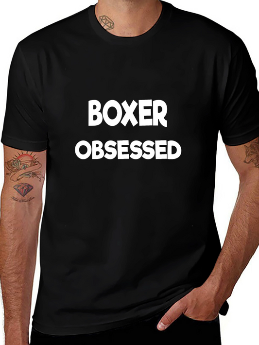 Boxer Obsessed Graphic Tee - Black