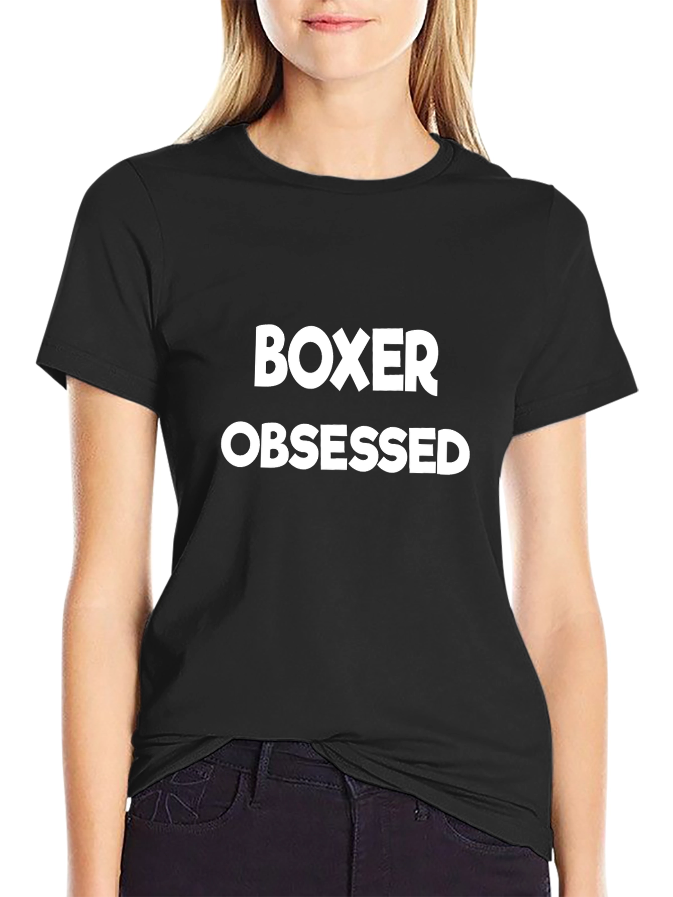 Boxer Obsessed Graphic Tee - Black
