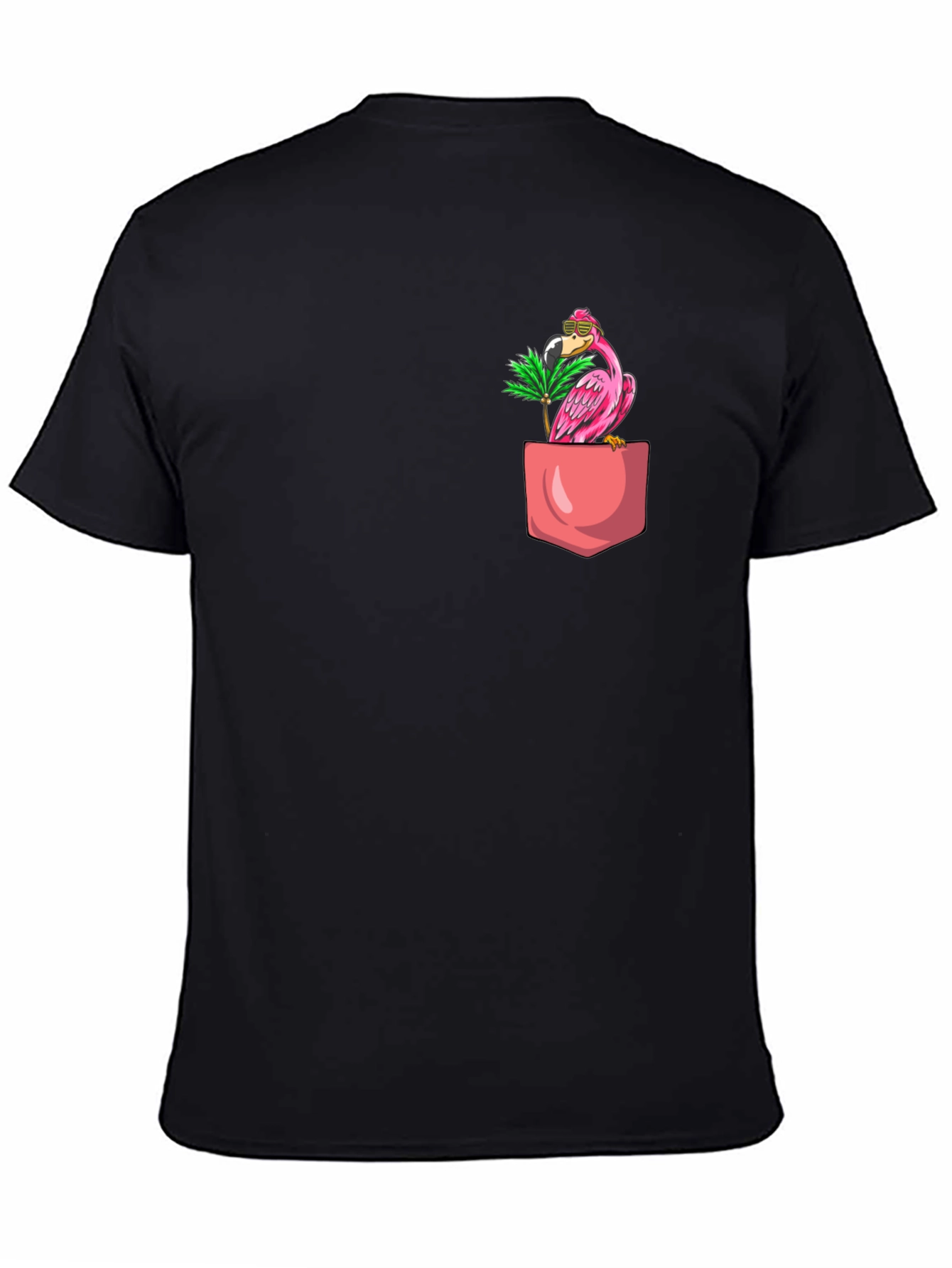 Tropical Flamingo Pocket T-Shirt