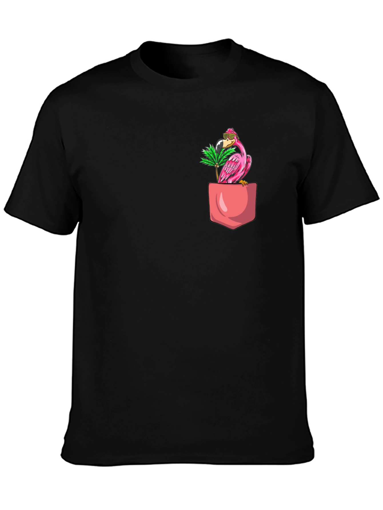 Tropical Flamingo Pocket T-Shirt