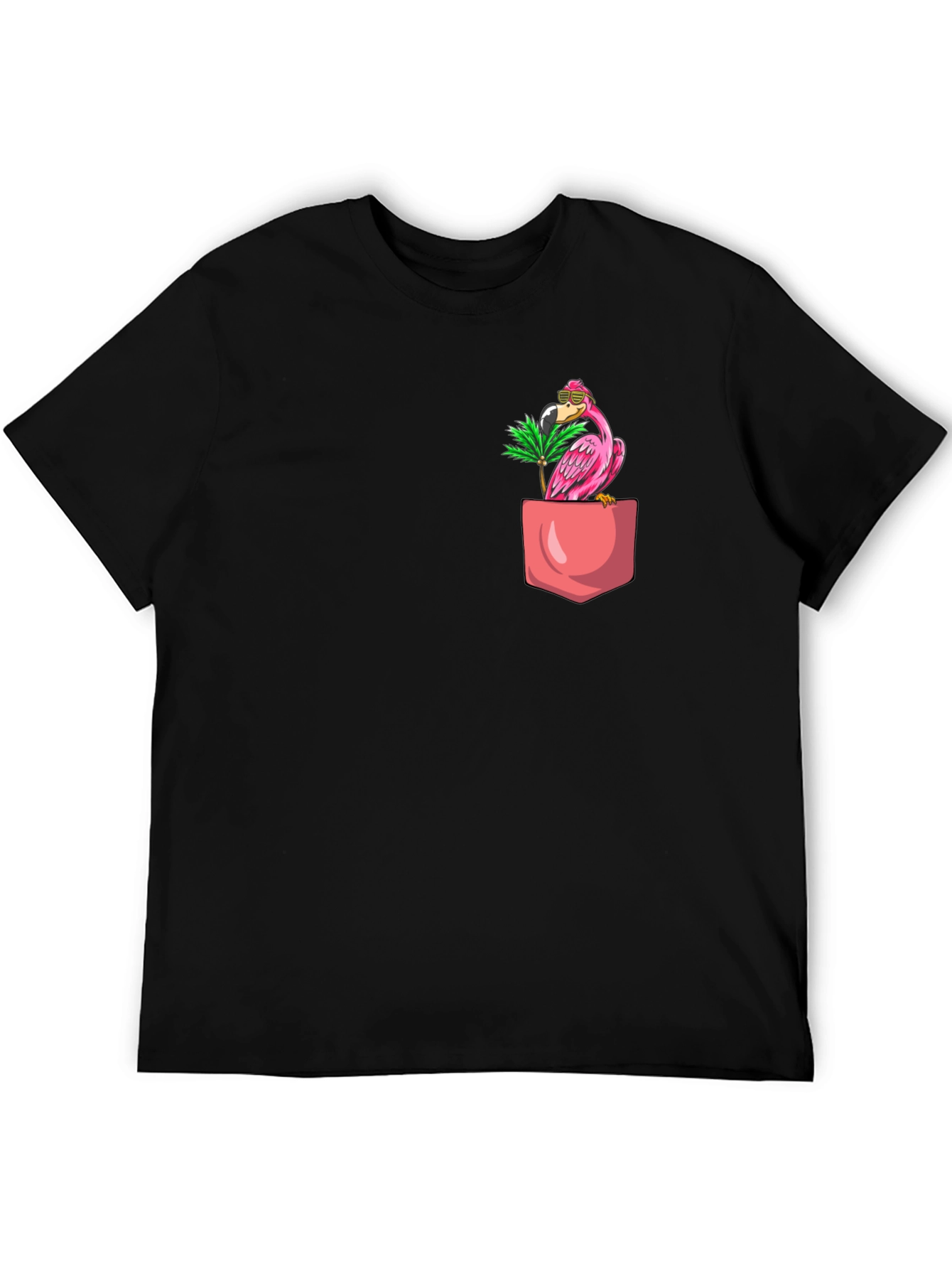 Tropical Flamingo Pocket T-Shirt