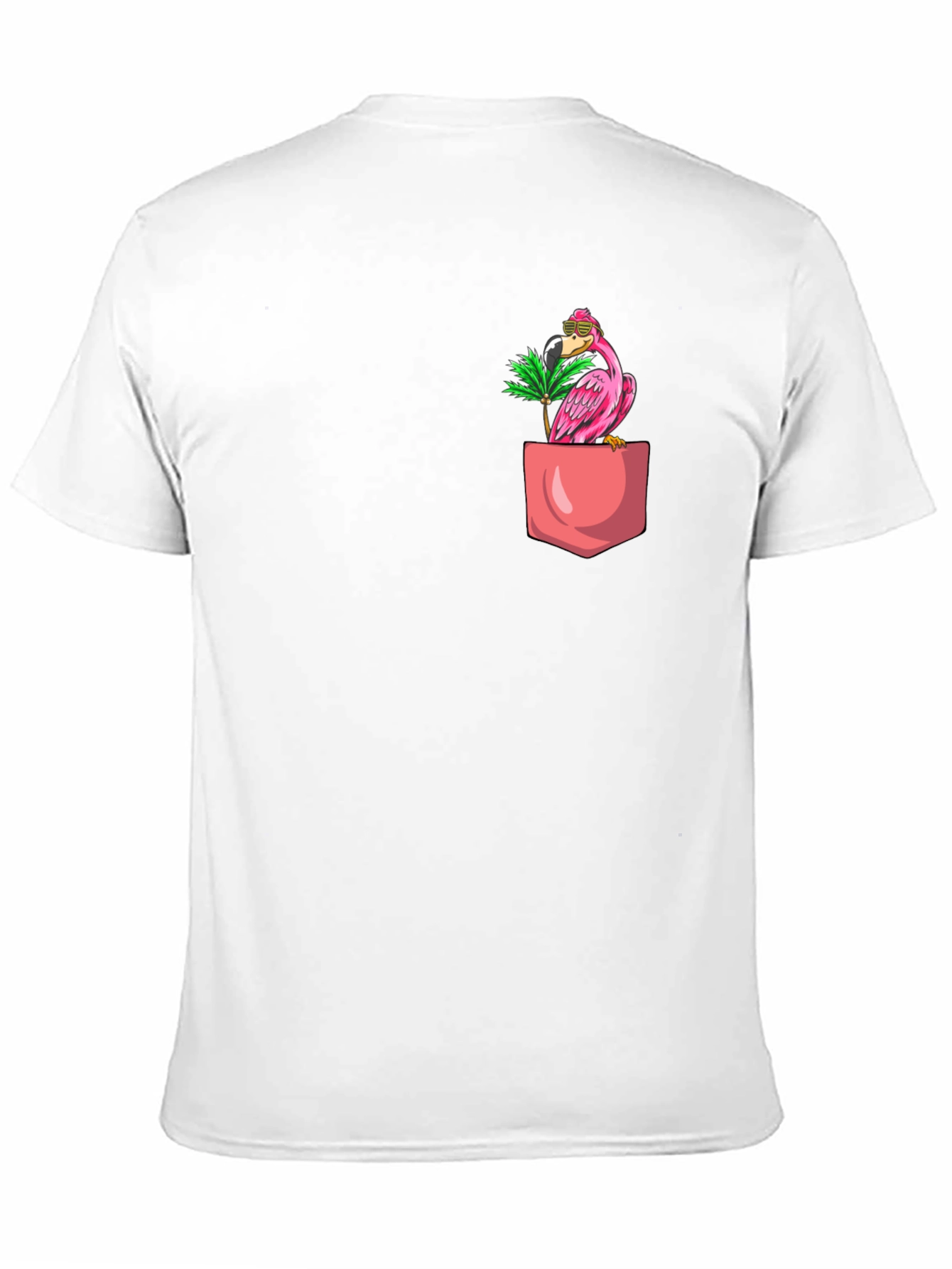 Tropical Flamingo Pocket T-Shirt
