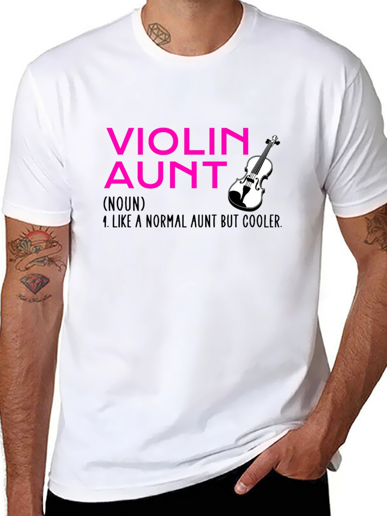 Violin Aunt T-Shirt - Cool Aunt Definition Tee