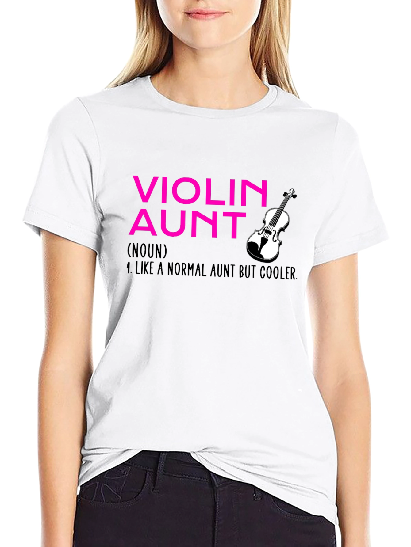 Violin Aunt T-Shirt - Cool Aunt Definition Tee