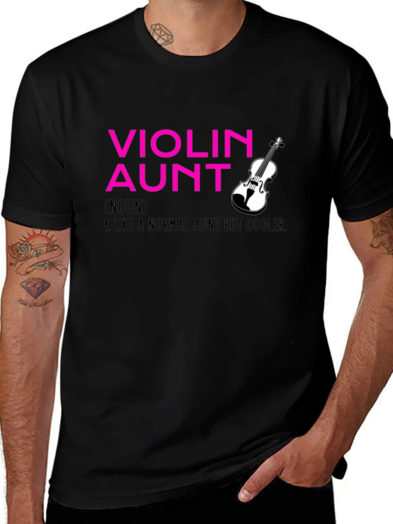 Violin Aunt T-Shirt - Cool Aunt Definition Tee