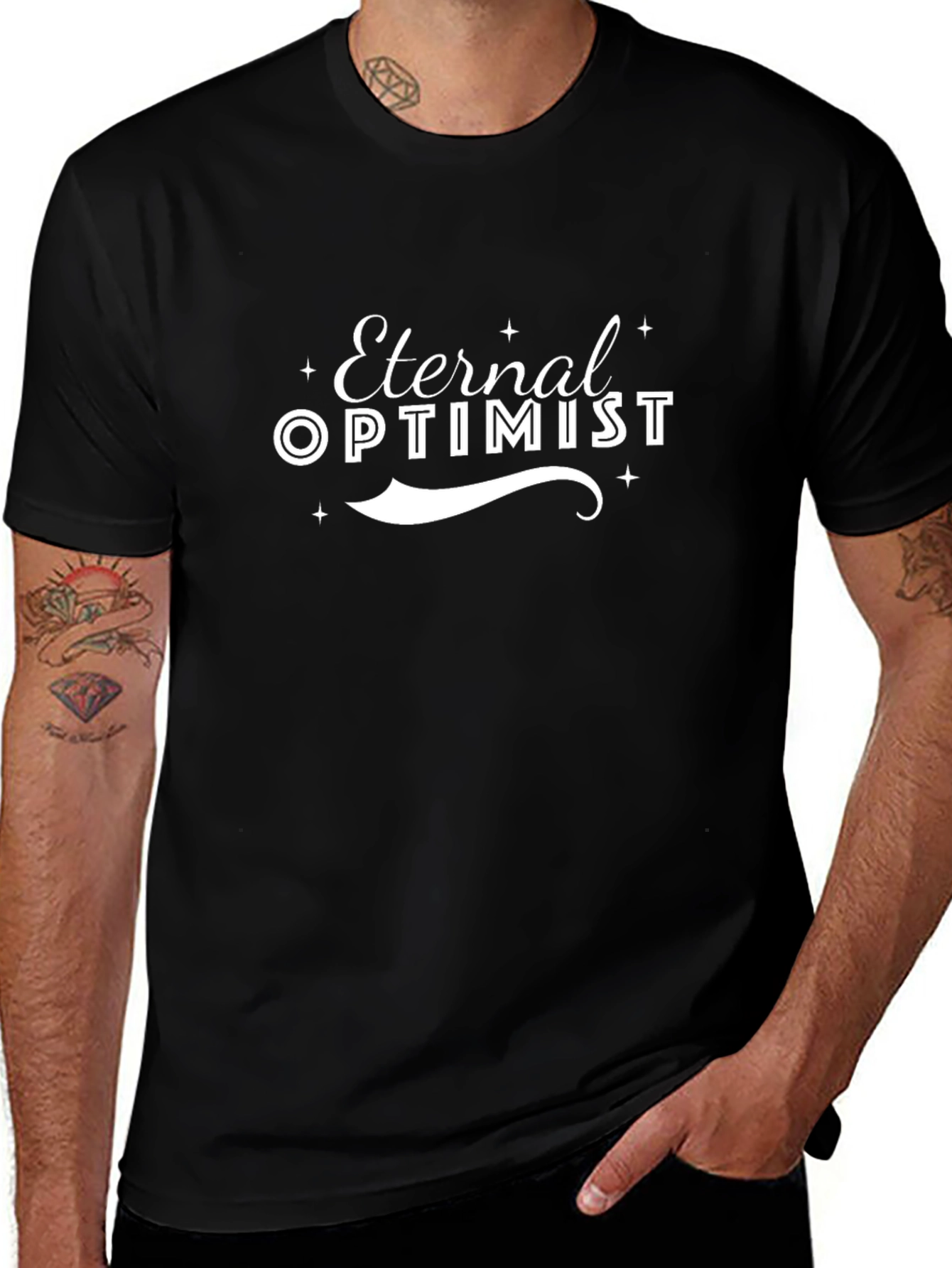 Eternal Optimist Graphic T-Shirt - Black
