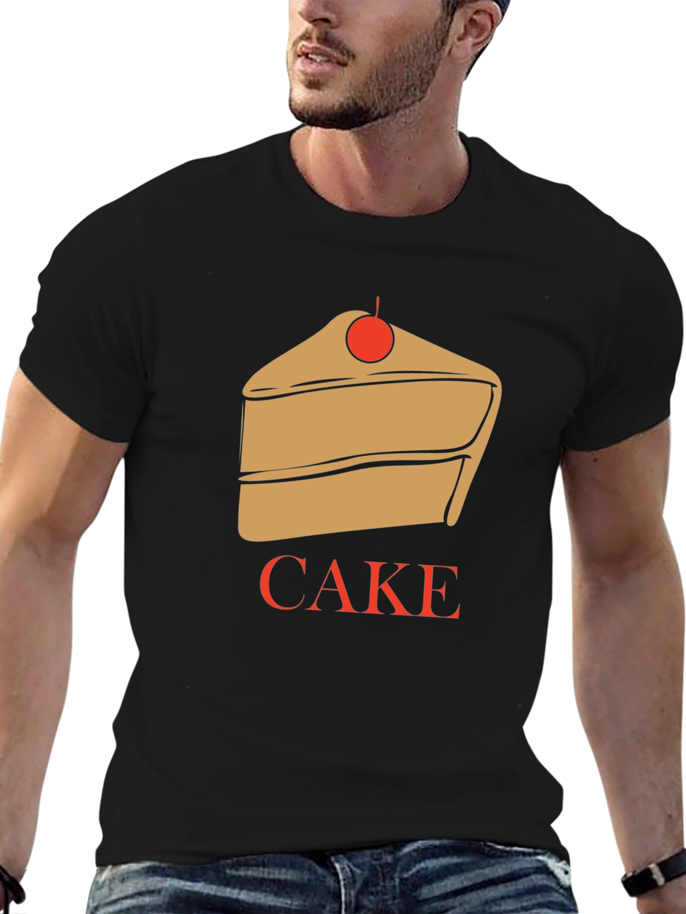 Cake Graphic T-Shirt - Unique Dessert Lover Tee