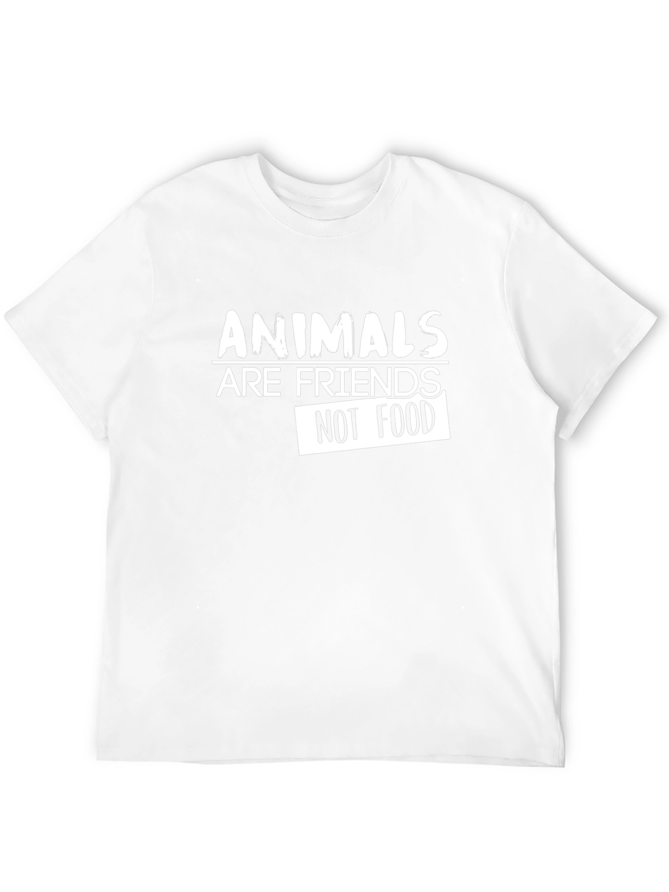 Animals Are Friends Not Food Black T-Shirt