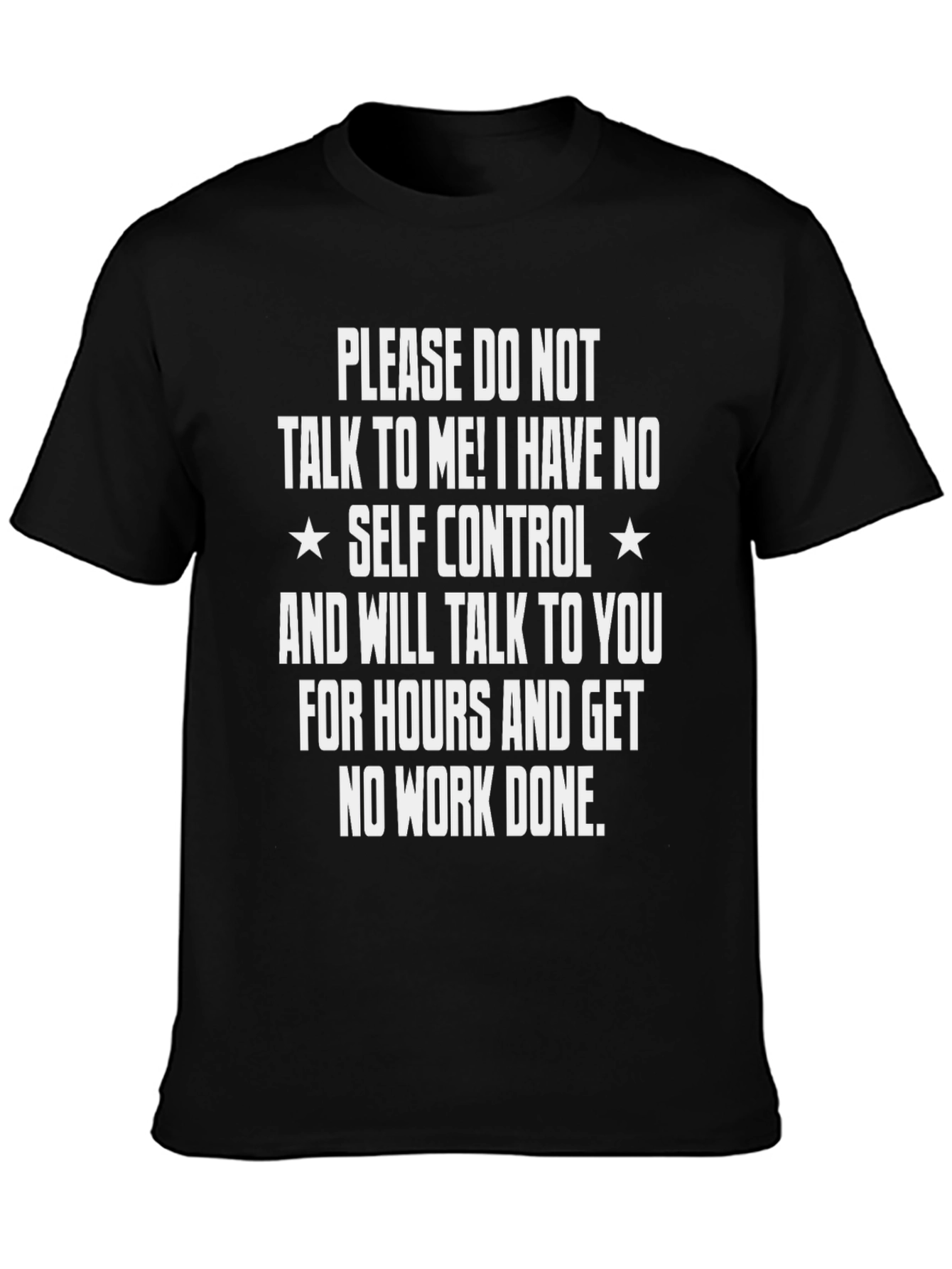 Funny Self Control Graphic T-Shirt