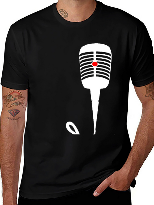 Retro Microphone Graphic T-Shirt - Classic Style