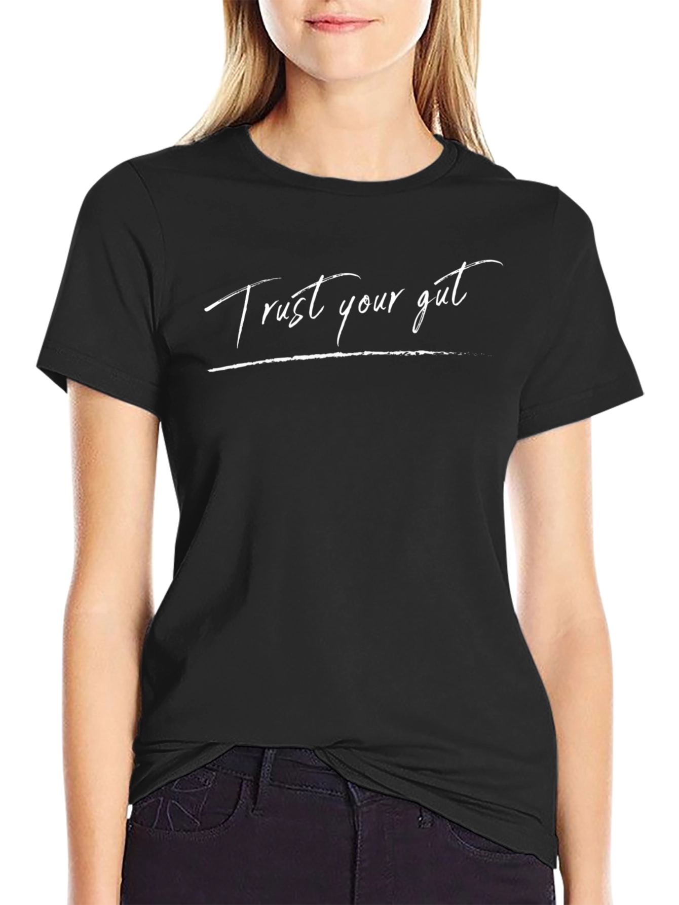 Trust Your Gut Black Graphic Tee