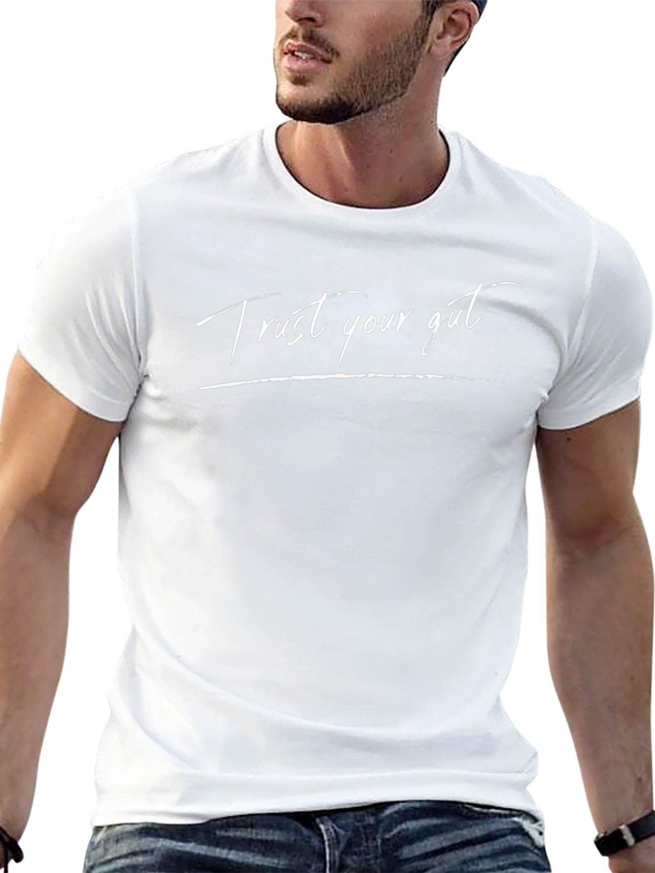 Trust Your Gut Black Graphic Tee