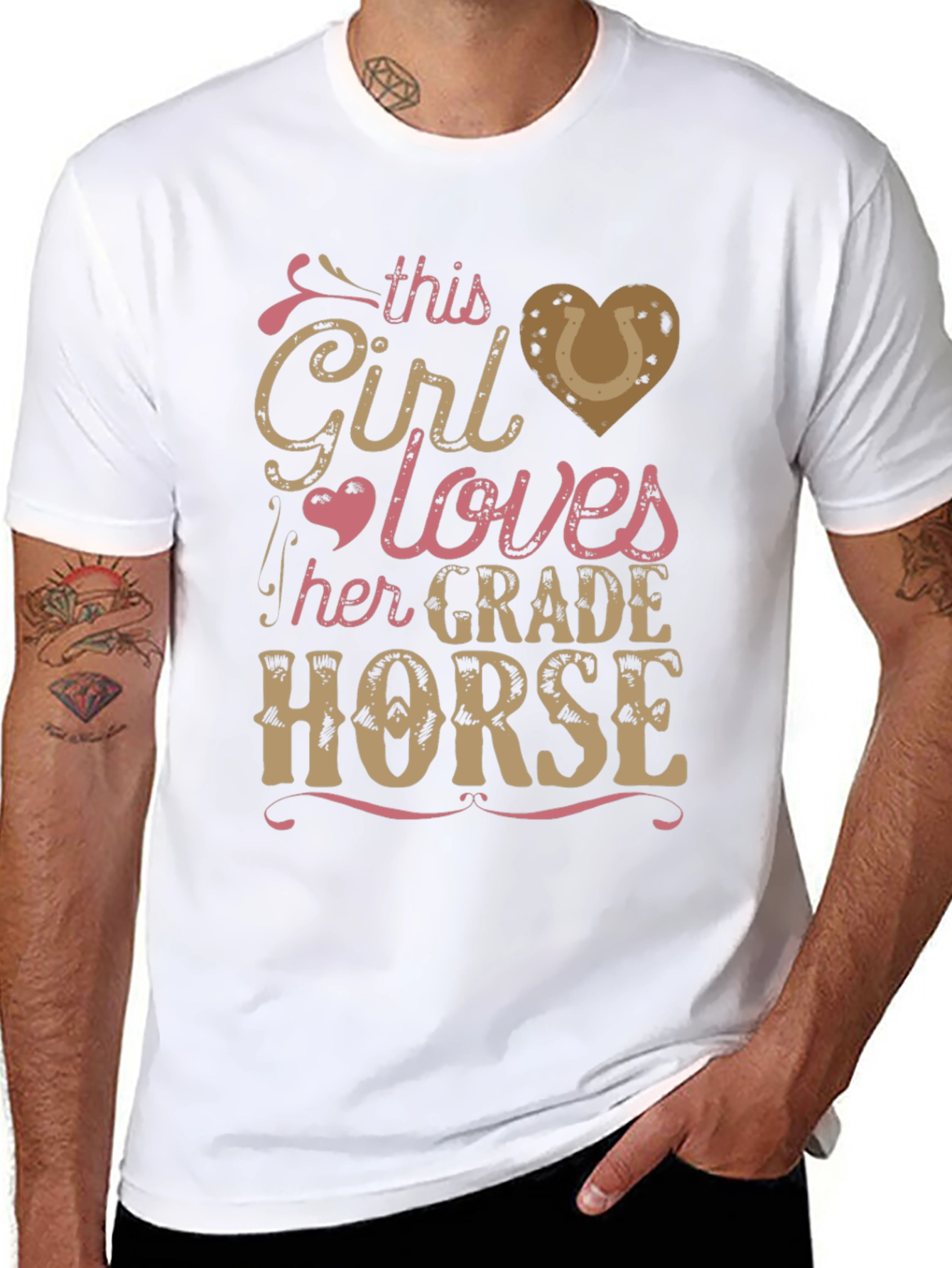 Girl Loves Her Grade Horse T-Shirt