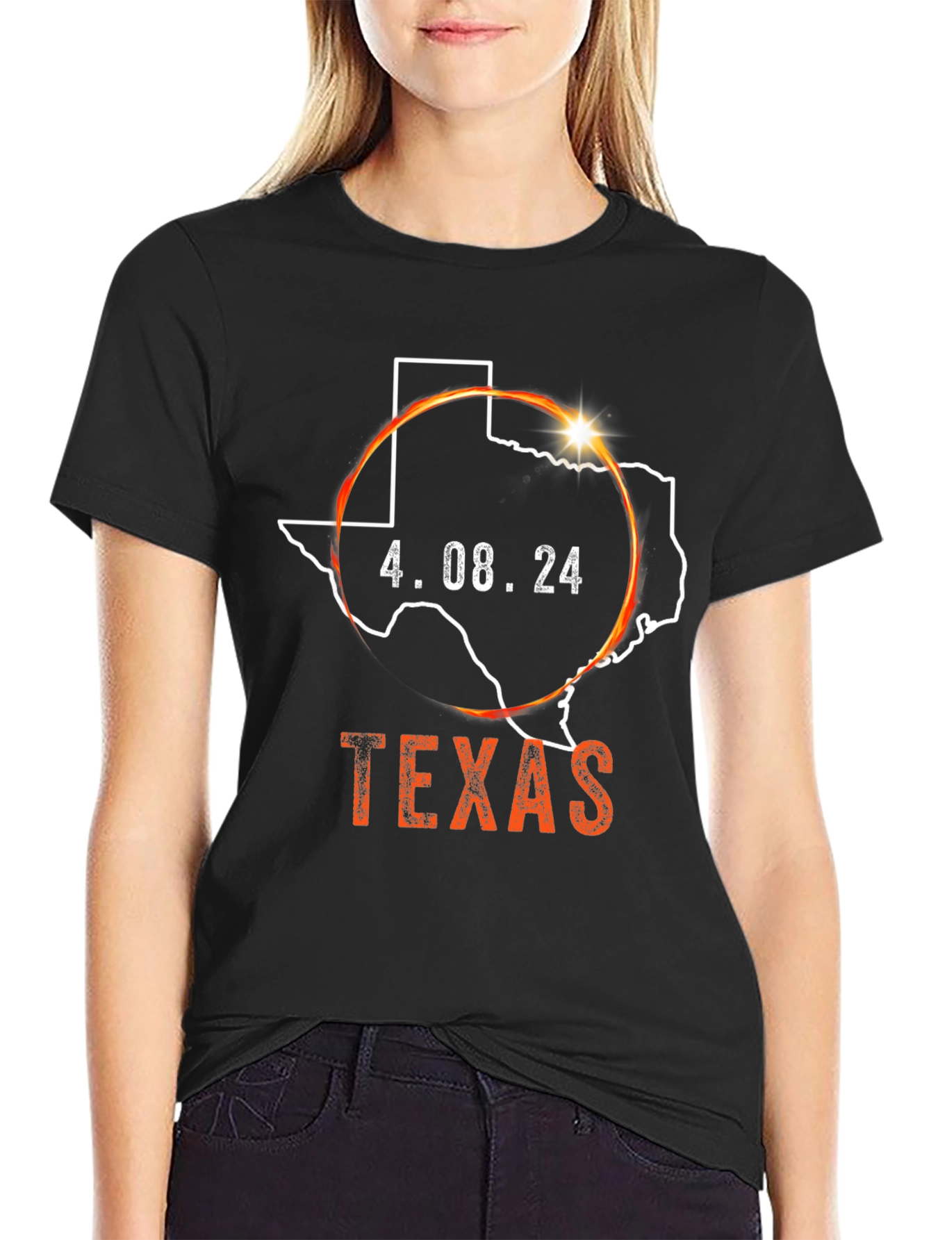 Texas Eclipse 2024 T-Shirt - April 8th Souvenir