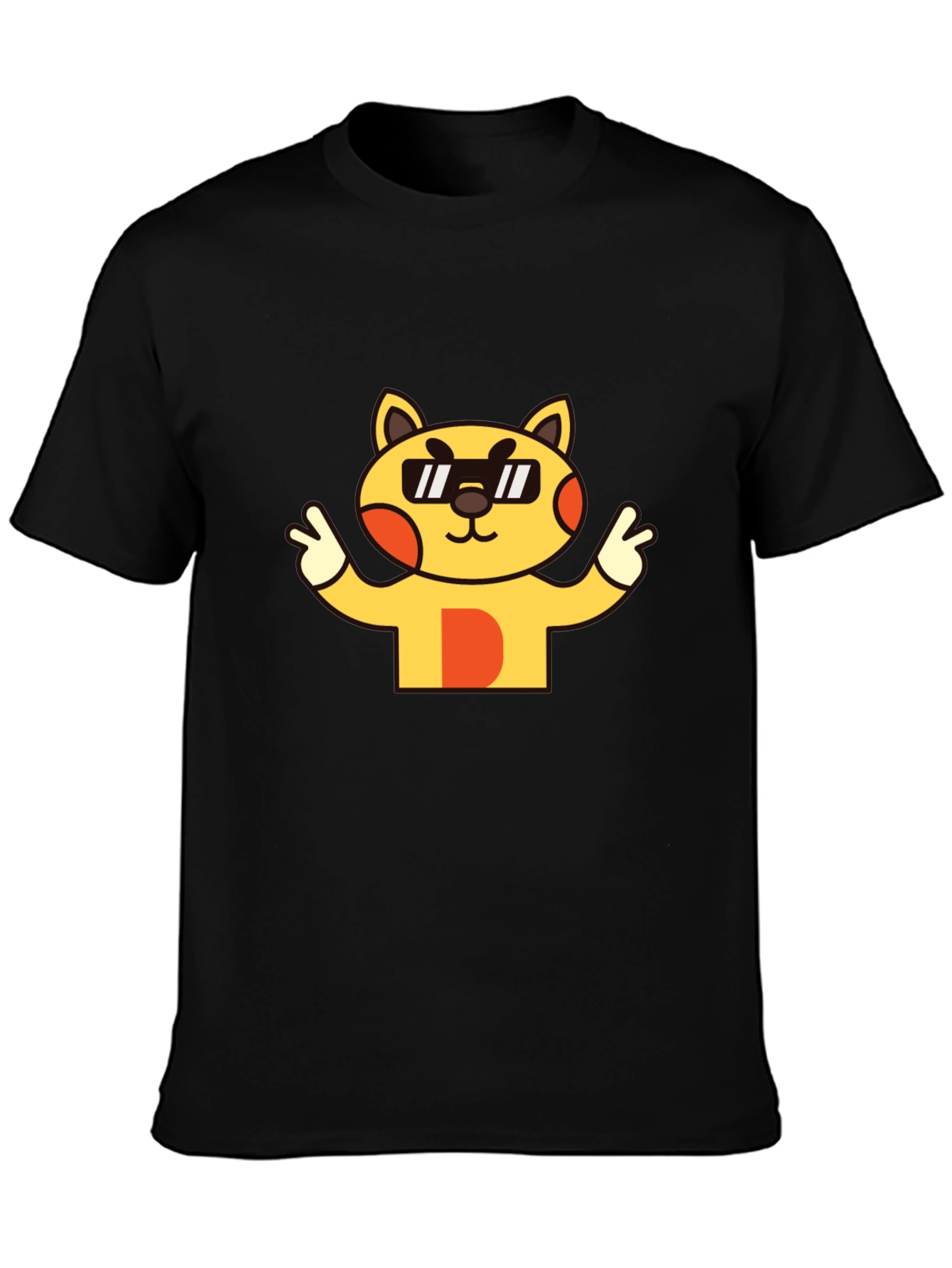 Cool Cat Graphic Tee - Unisex Black T-Shirt