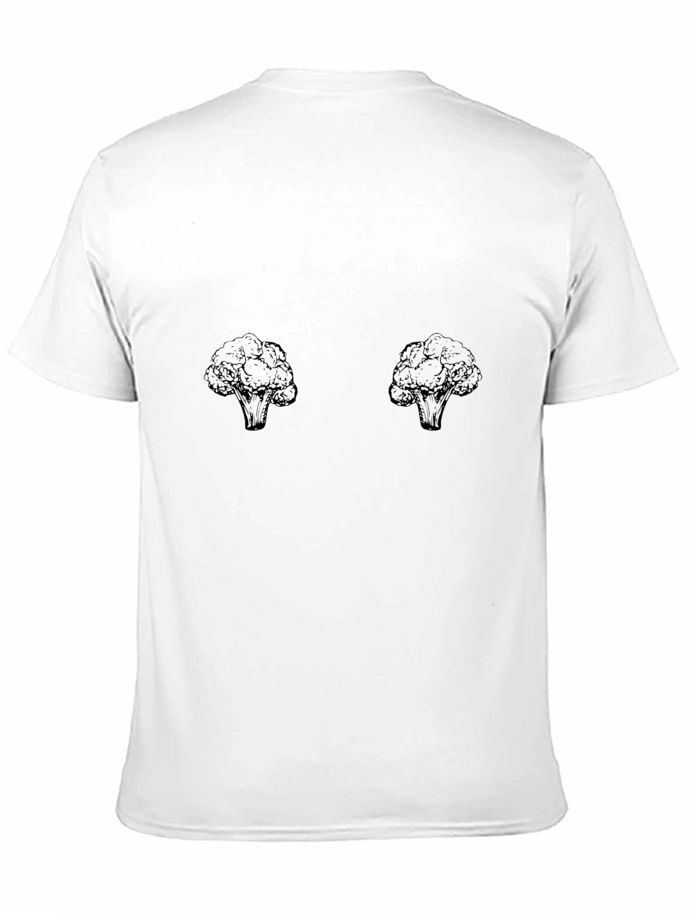 Broccoli Print Graphic Tee - Funny Food Shirt