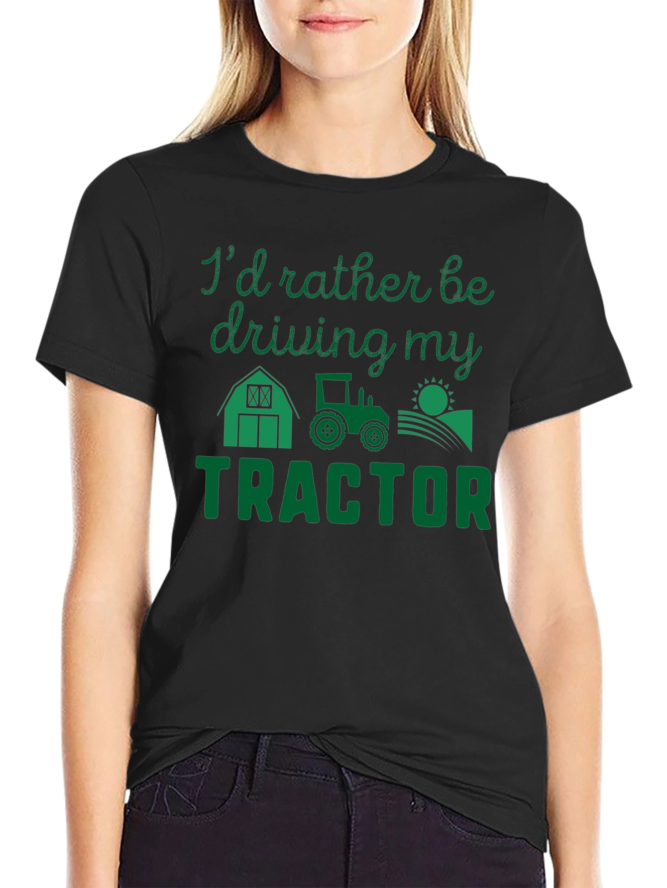 Id Rather Be Driving My Tractor T-Shirt