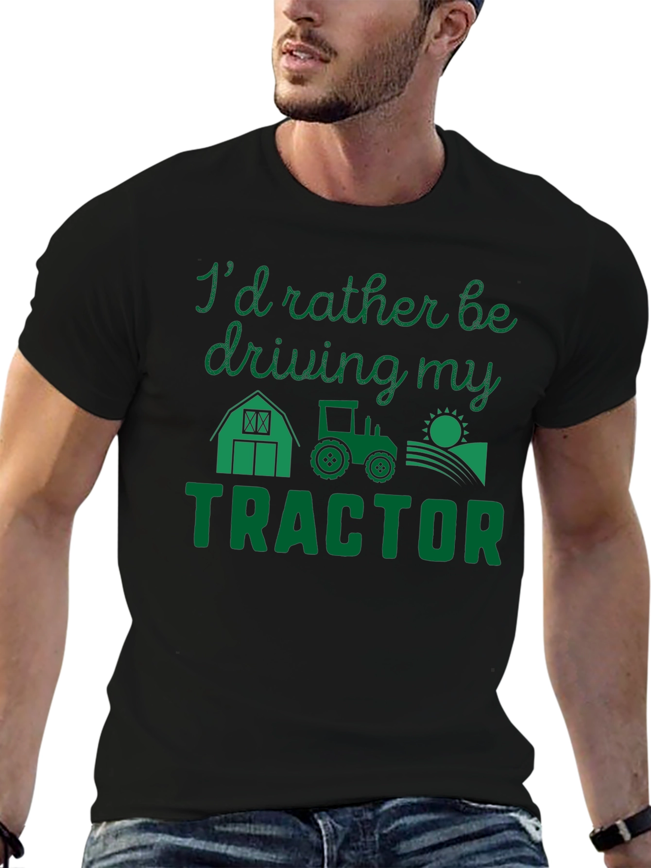 Id Rather Be Driving My Tractor T-Shirt