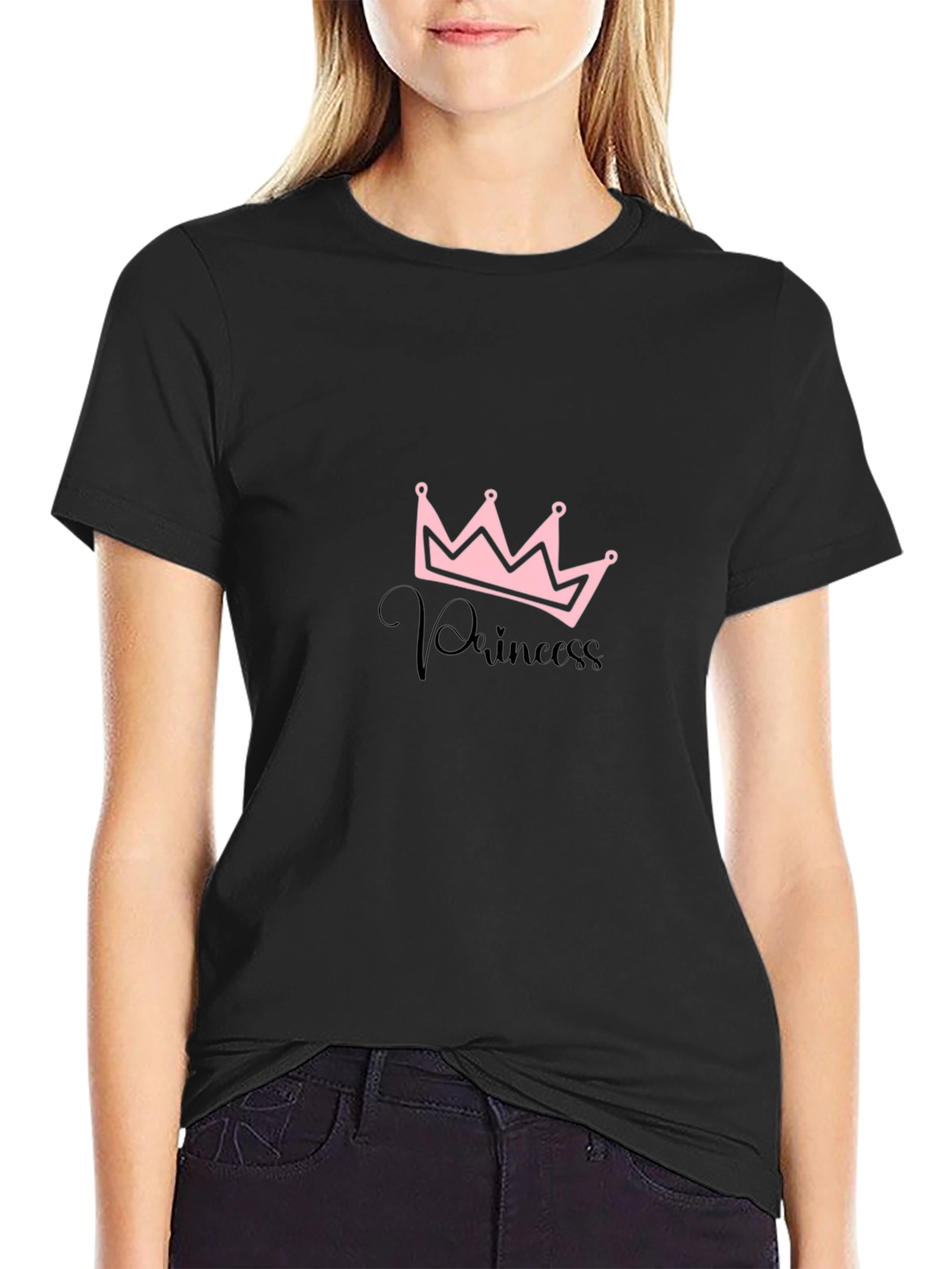 Princess Crown Black T-Shirt