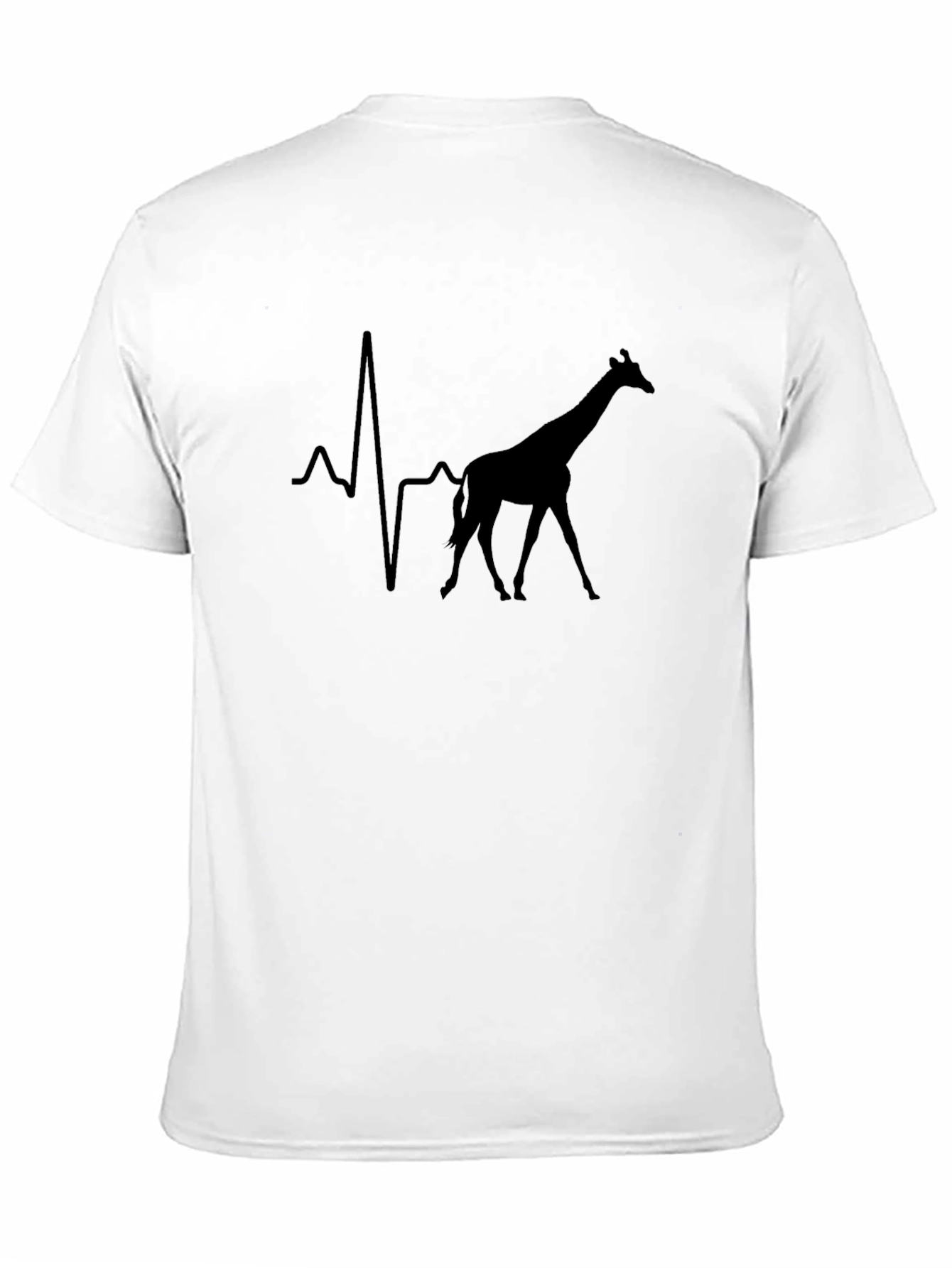 Giraffe Heartbeat Graphic Tee - Unique Animal Lover Shirt