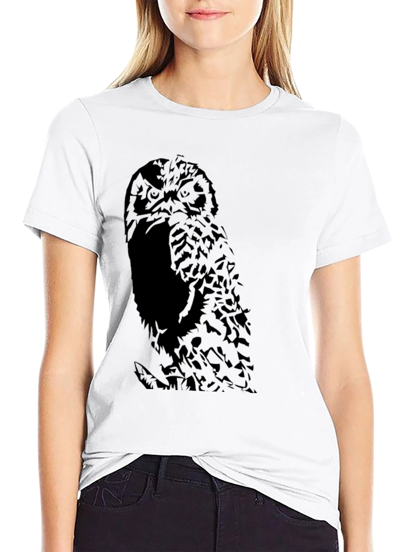 Owl Graphic Black T-Shirt