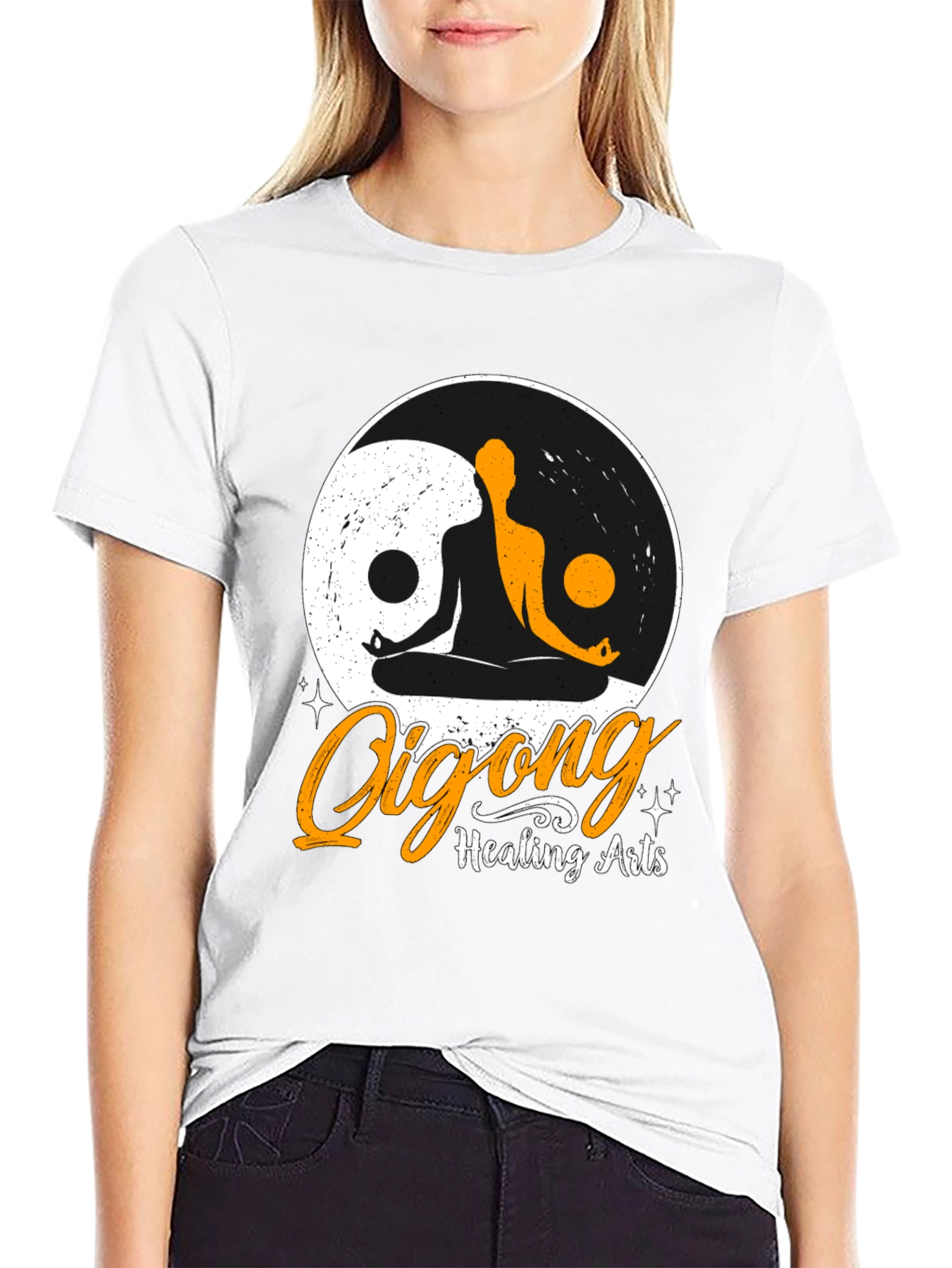 Qigong Healing Arts Yin Yang Graphic T-Shirt