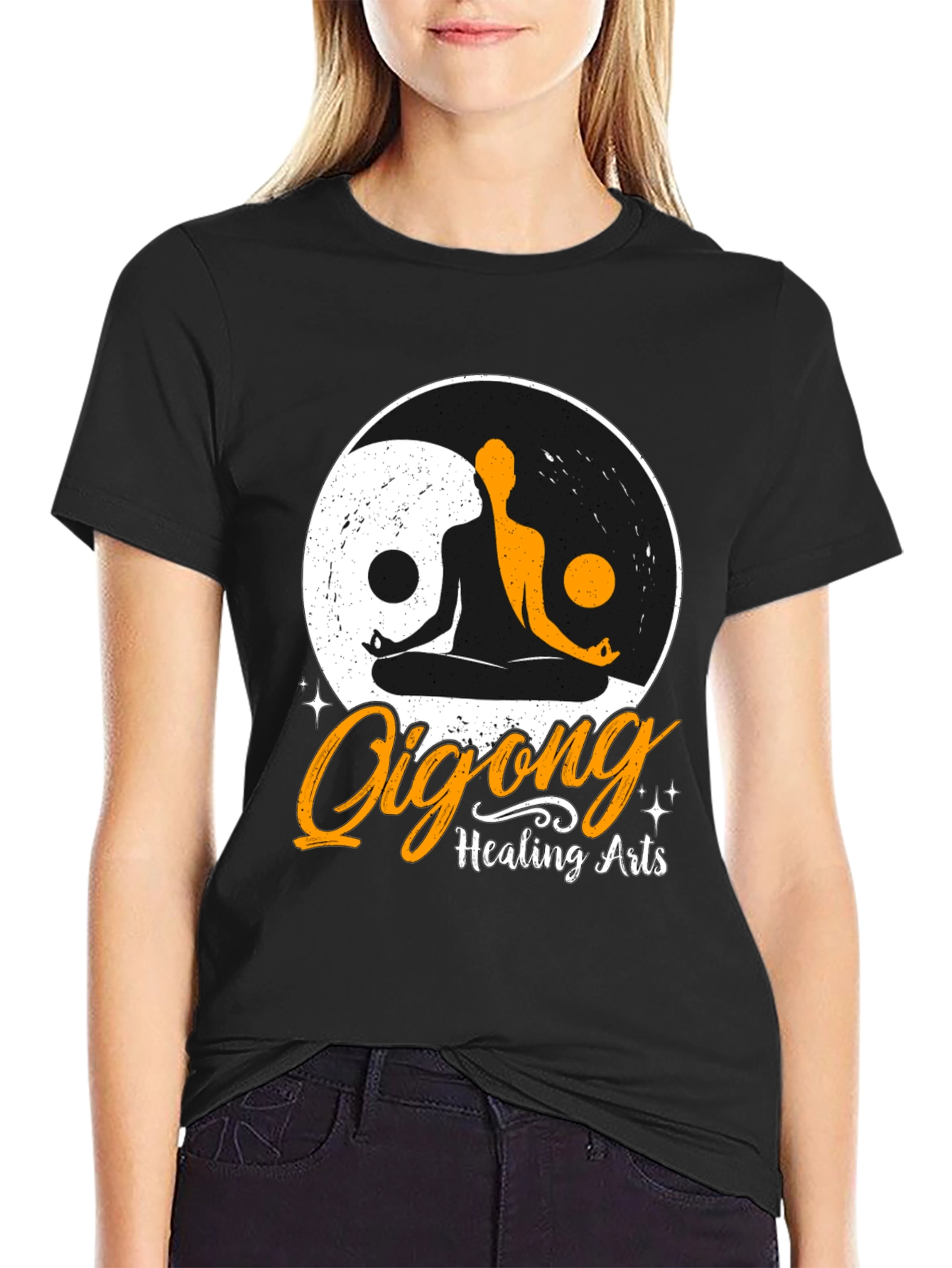 Qigong Healing Arts Yin Yang Graphic T-Shirt