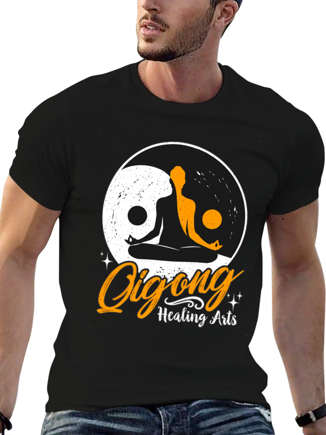 Qigong Healing Arts Yin Yang Graphic T-Shirt