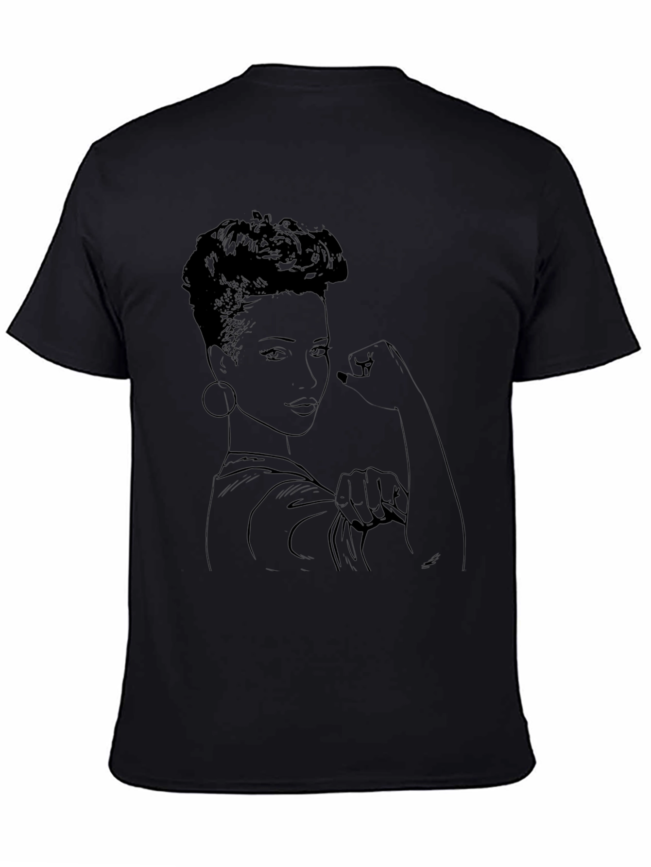 Empowered Woman Graphic Tee - Black