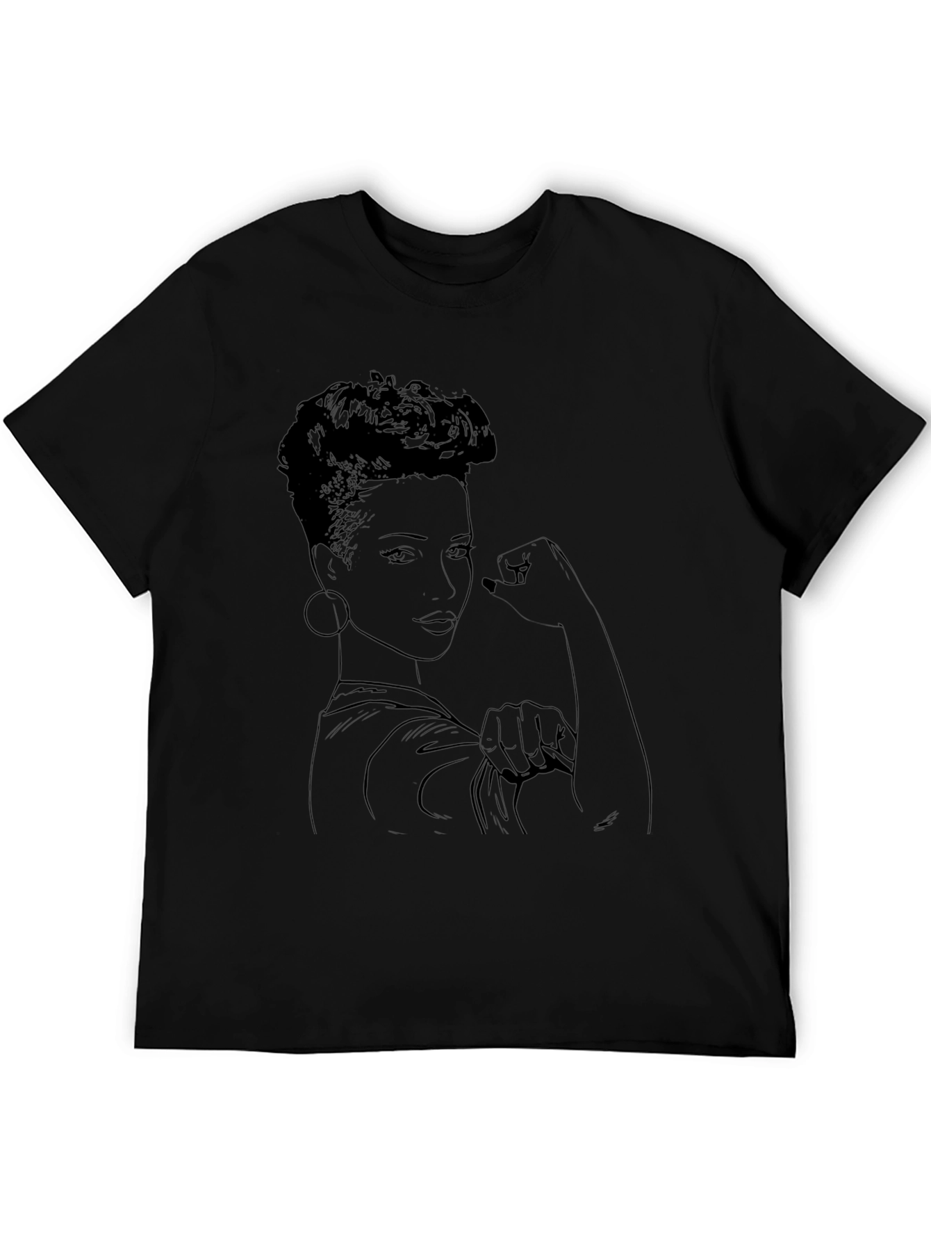 Empowered Woman Graphic Tee - Black