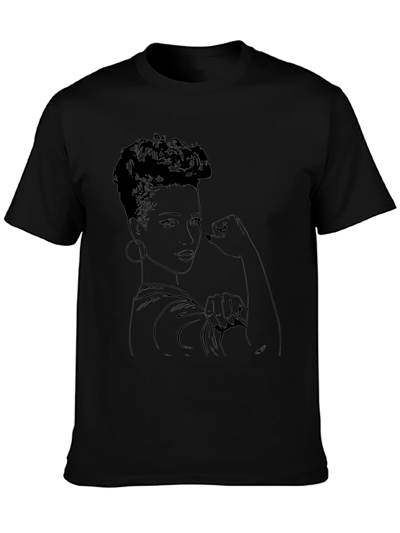 Empowered Woman Graphic Tee - Black